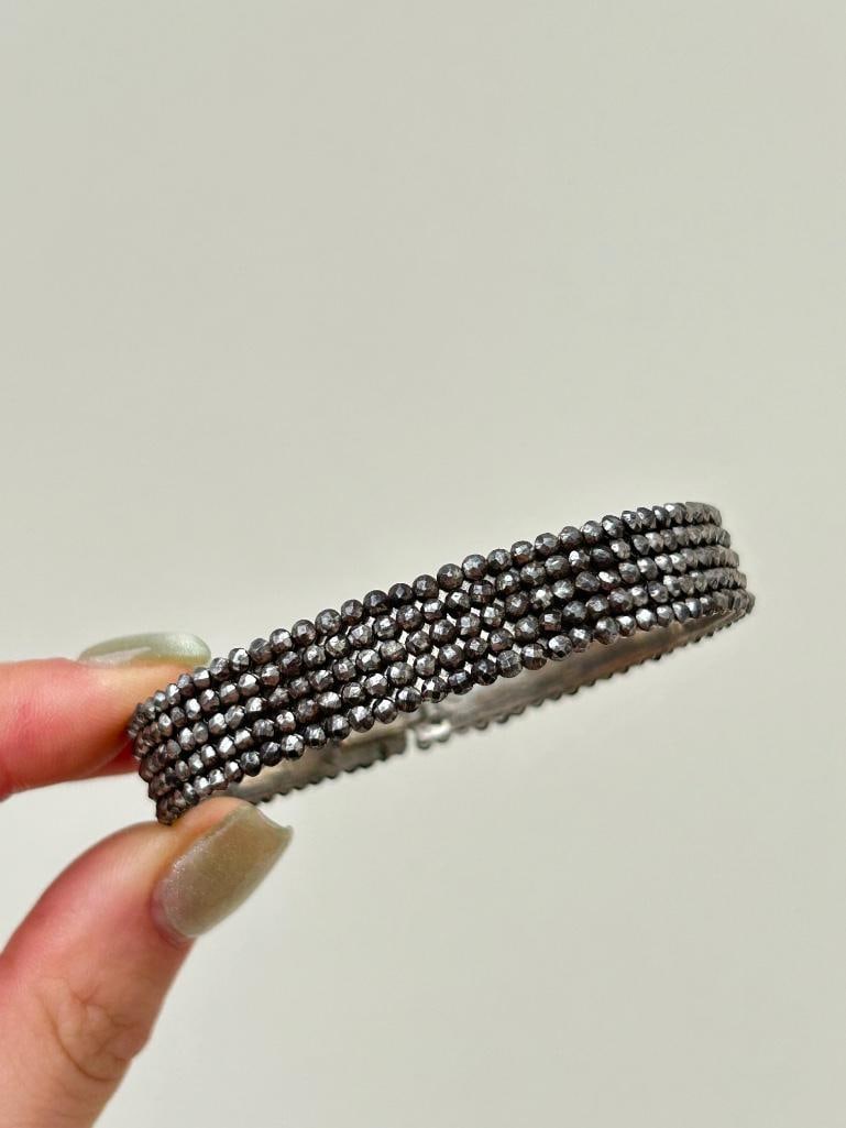 Georgian era cut steel bangle bracelet - 5