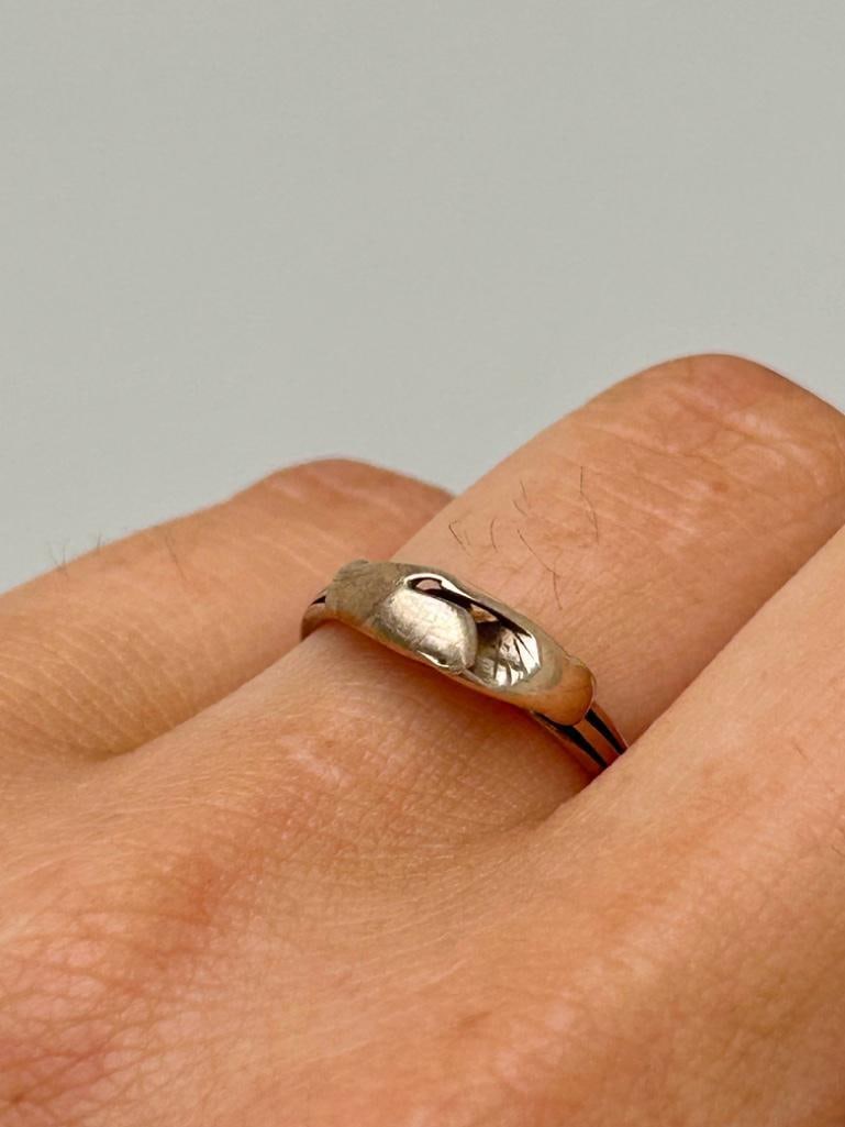 Georgian Era Gold Fede Gimmel Ring AF - 2