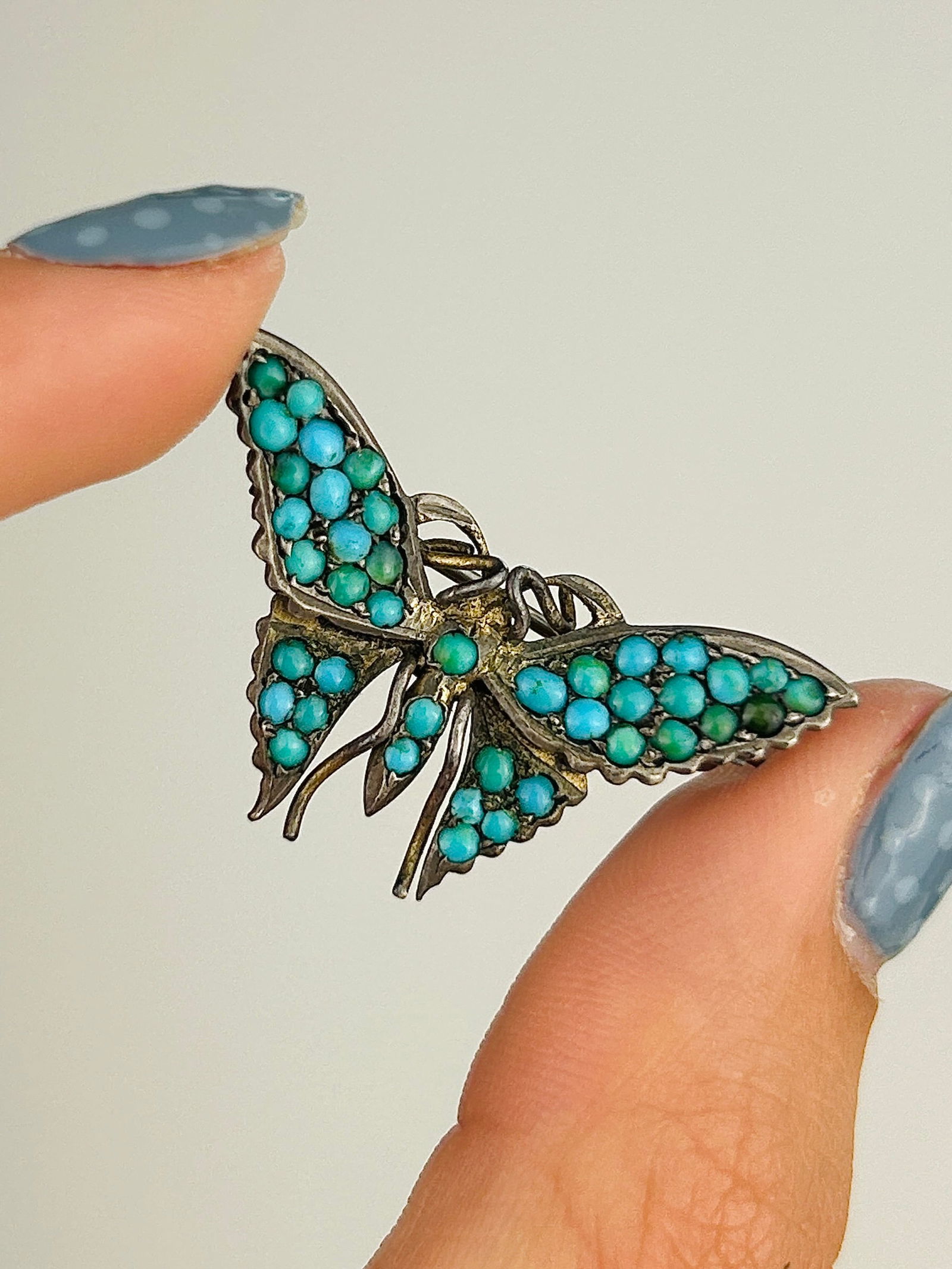 Turquoise Butterfly Brooch - 2