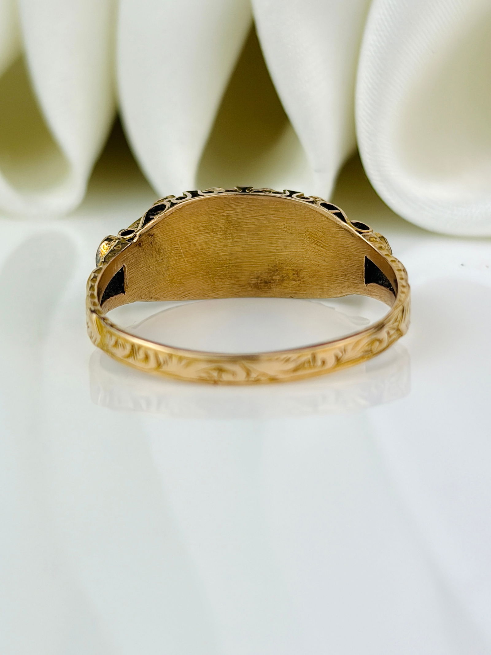 antique 15ct gold gemset ring - 3