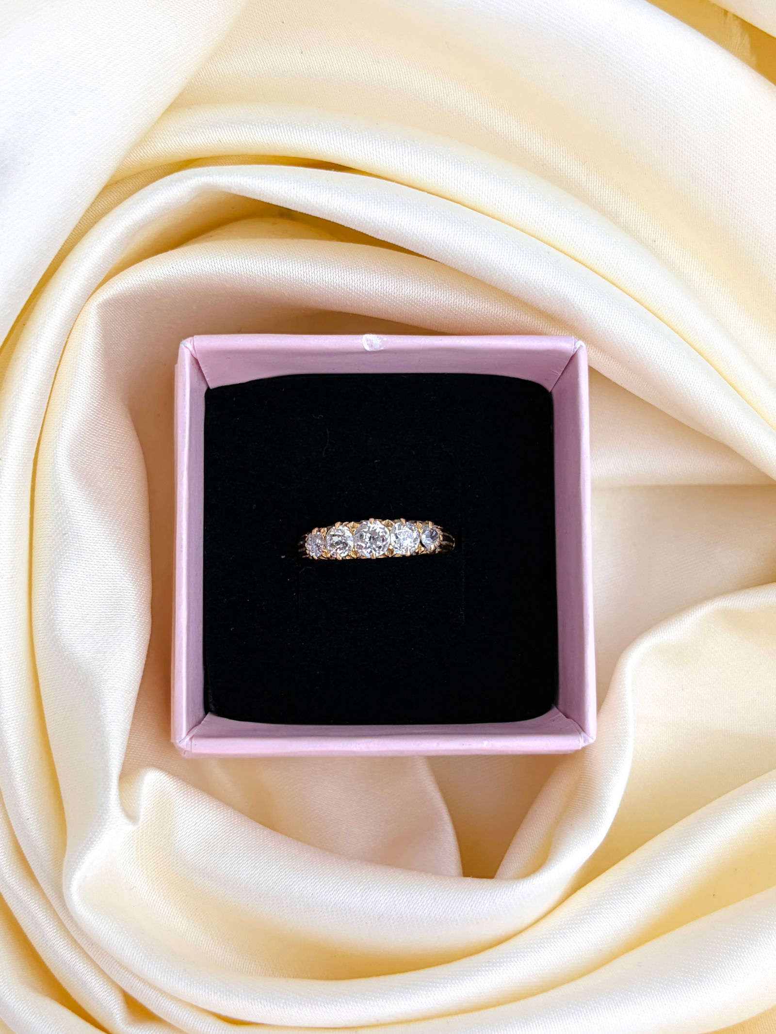 Antique 1.20ct Diamond 5 Stone Ring in 18ct Yellow Gold - 7