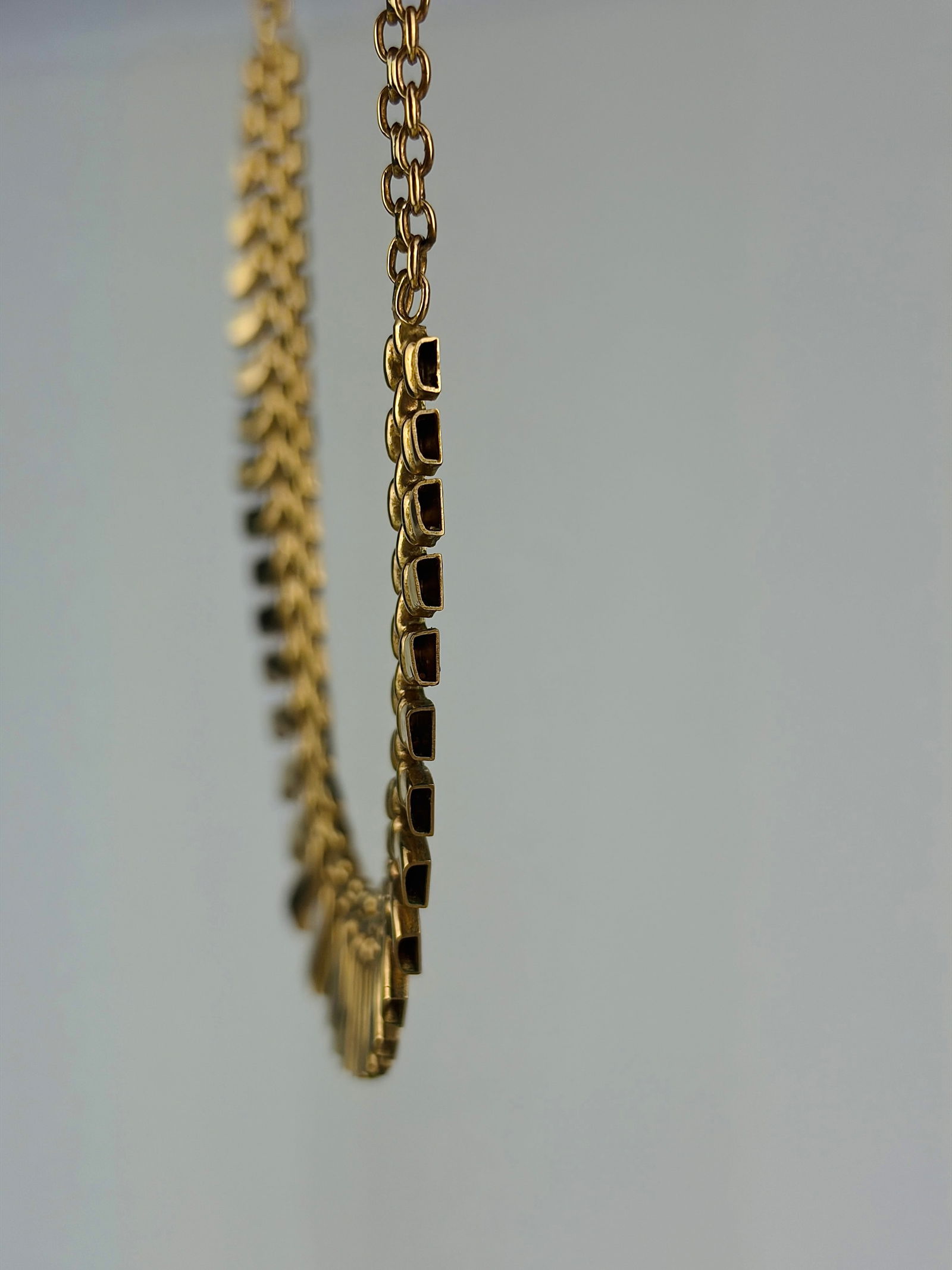 vintage 9ct gold collar necklace - 2