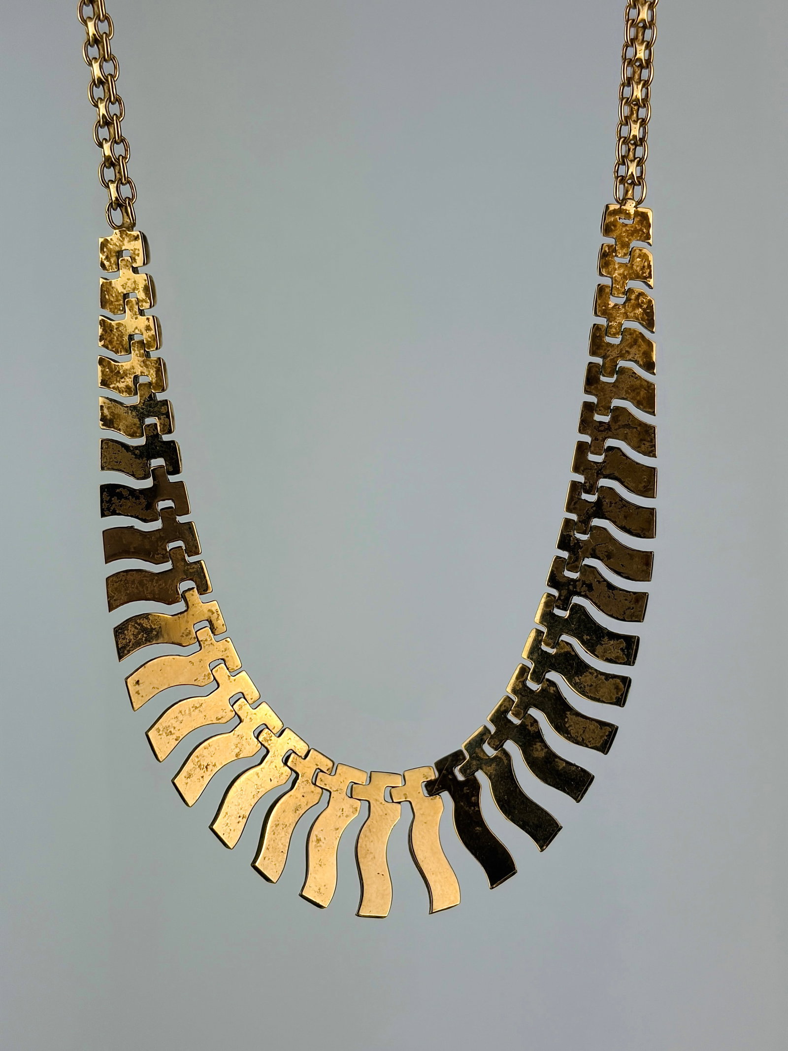 vintage 9ct gold collar necklace - 3