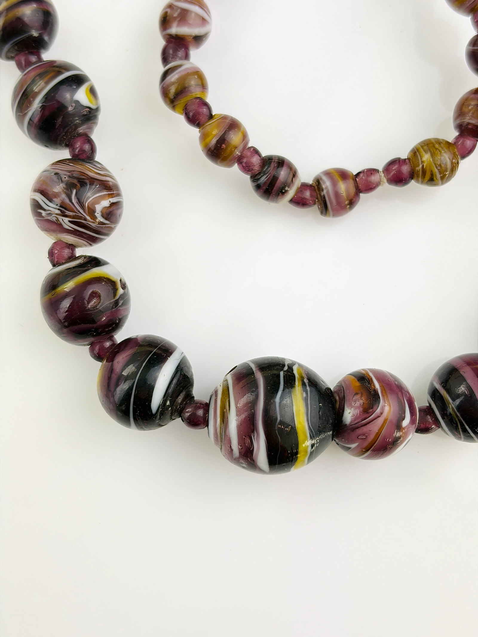 2x Agate Bead Necklaces - 2