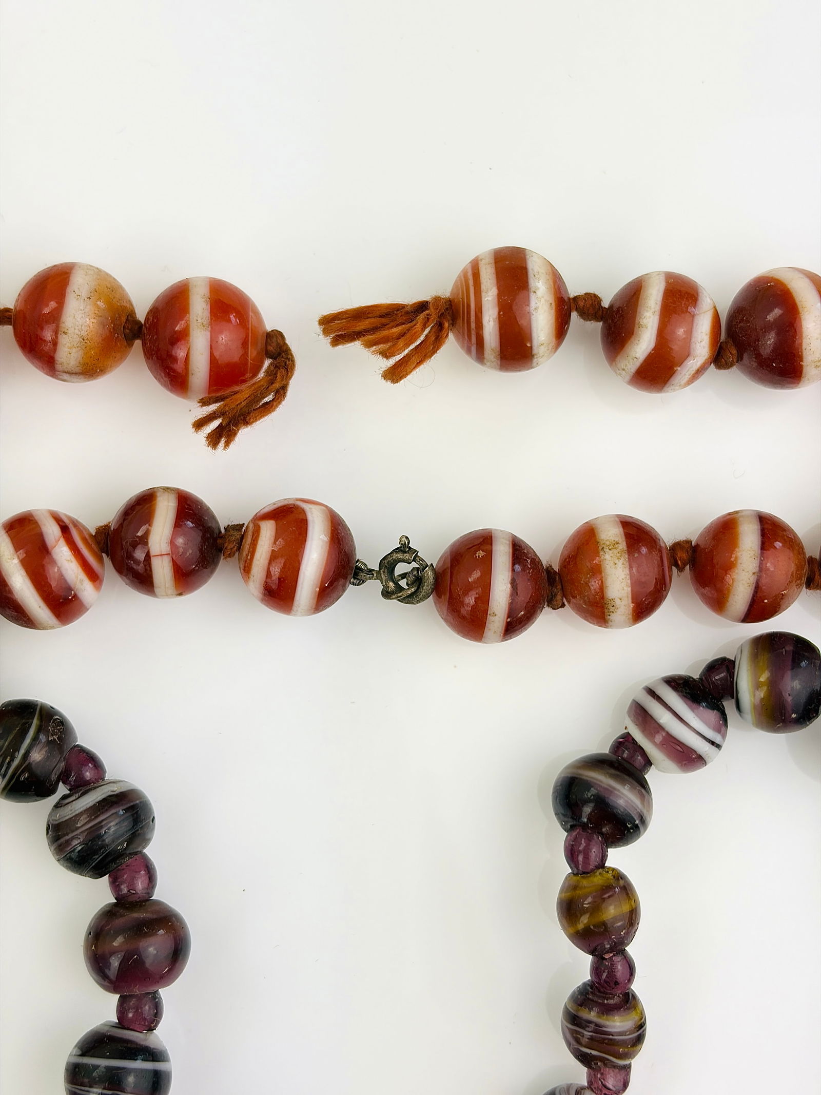 2x Agate Bead Necklaces - 3