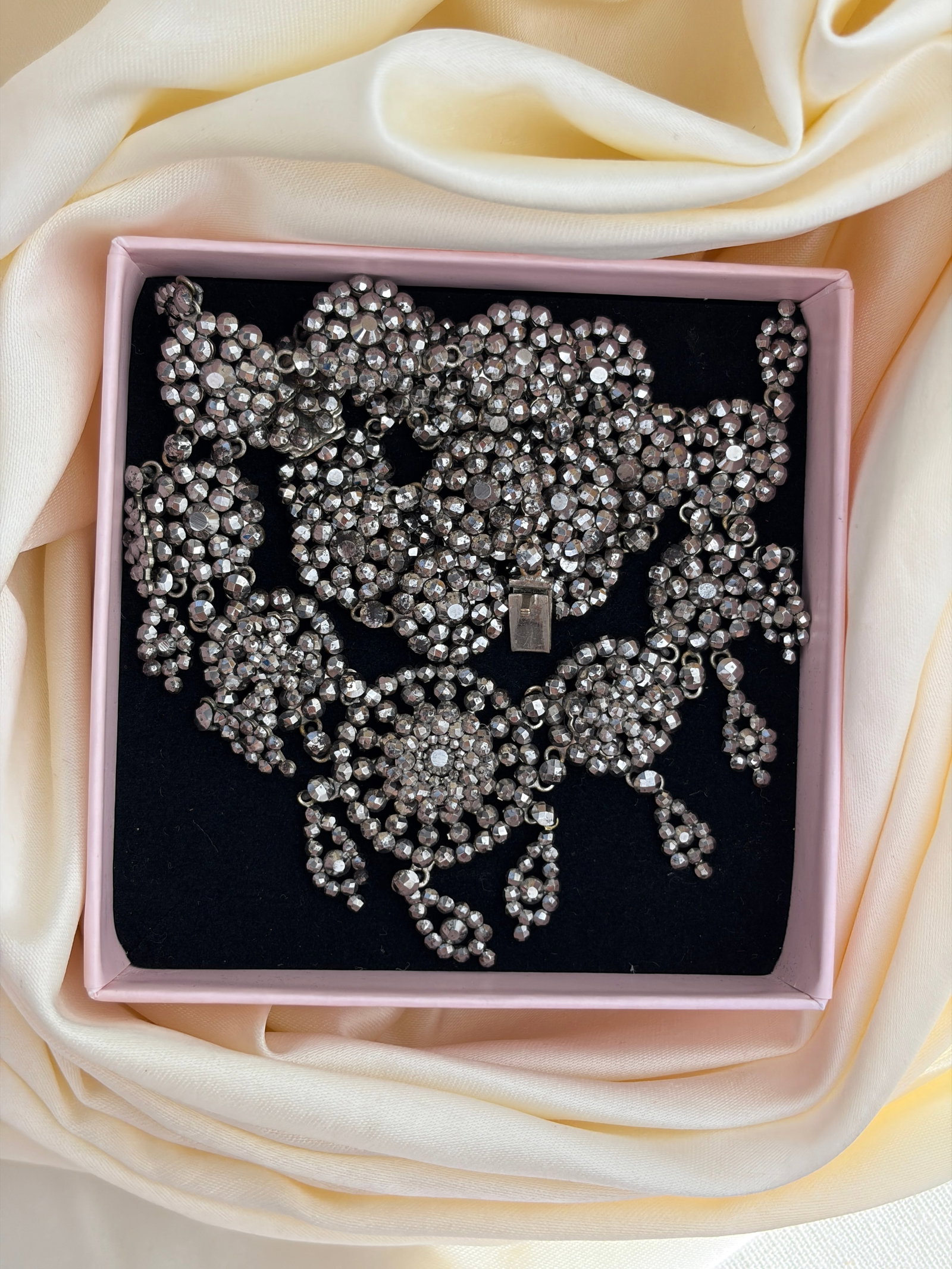 ANTIQUE GEORGIAN CUT STEEL NECKLACE - 10