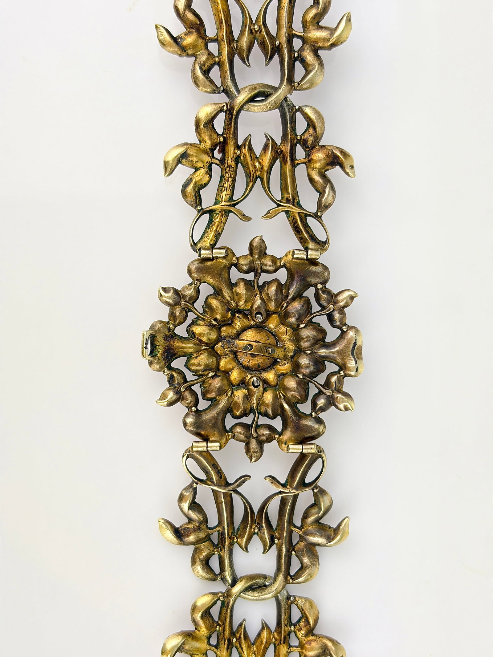 ANTIQUE GEORGIAN FLAT CUT GARNET 18CT GOLD CLUSTER RIVIERE NECKLACE IN BOX - 8