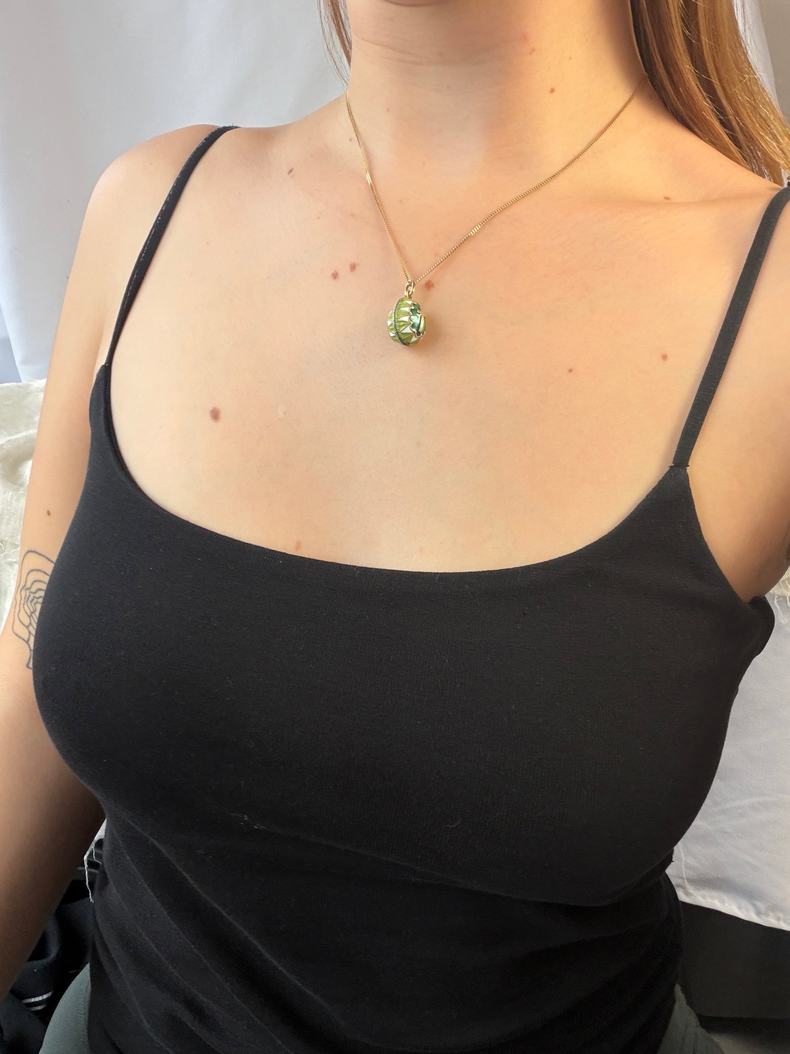 Wonderful 960 Silver Russian Enamel Egg Pendant with Cross Motif - 8