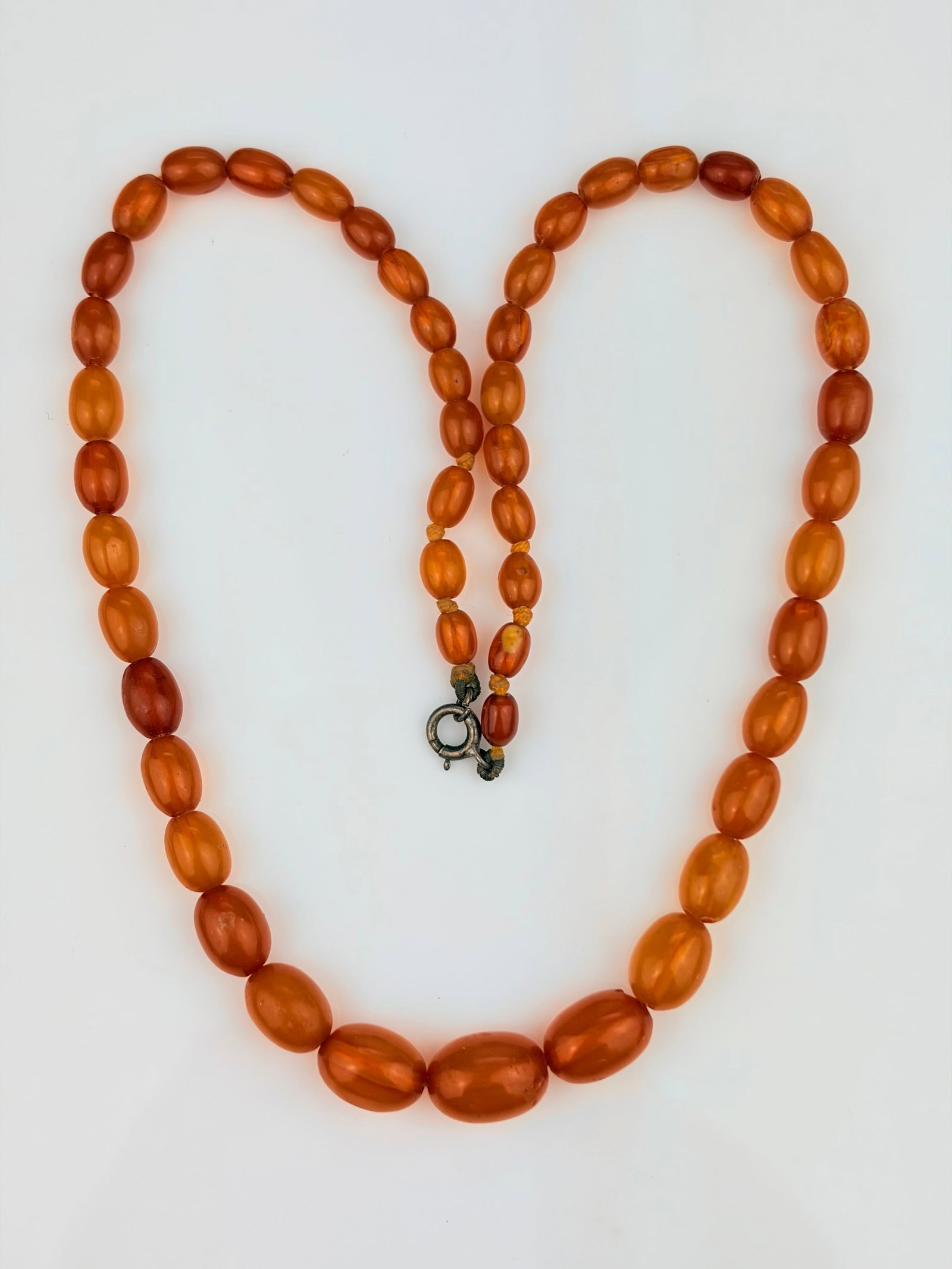 AMBER/BAKALITE BEAD NECKLACE - 2