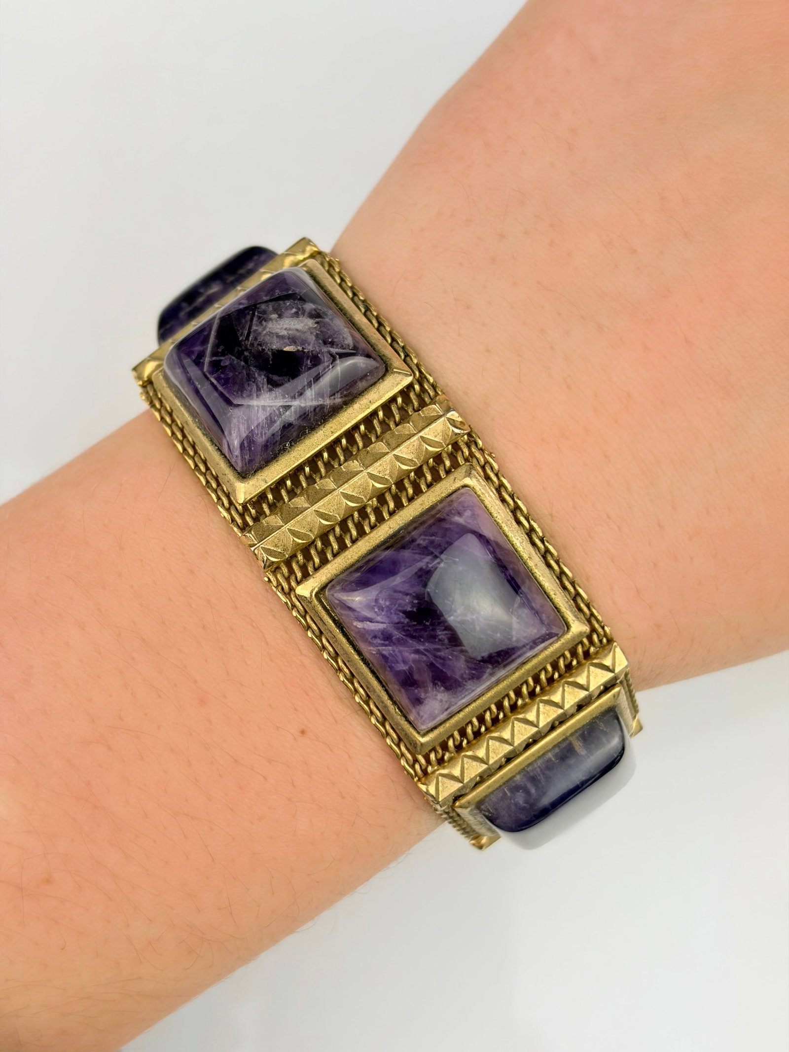 BLUE JOHN YELLOW METAL CHUNKY BRACELET - 3