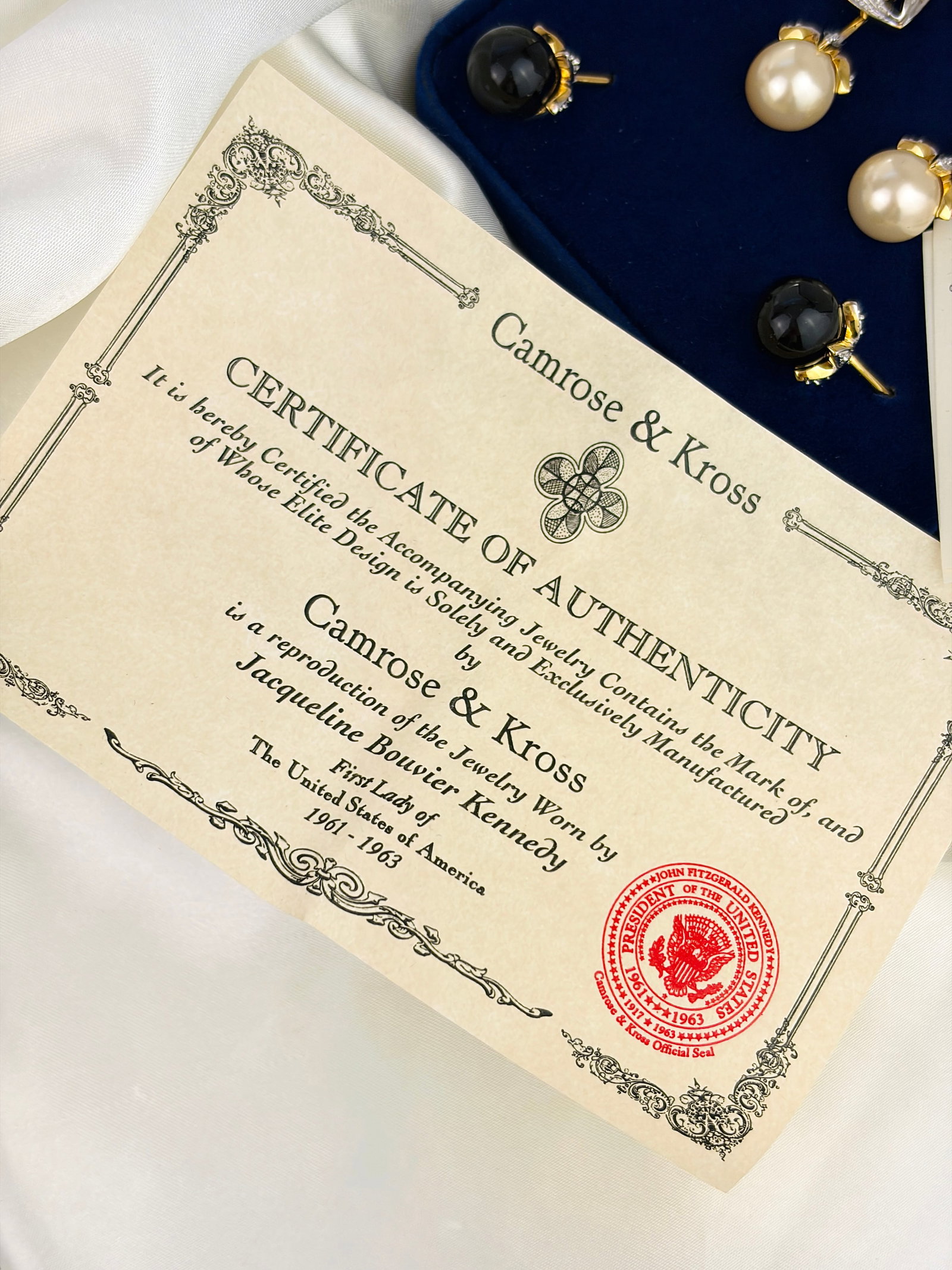 VINTAGE CAMROSE & KROSS JBK EARRINGS WITH INTERCHANGEABLE DROP - 3