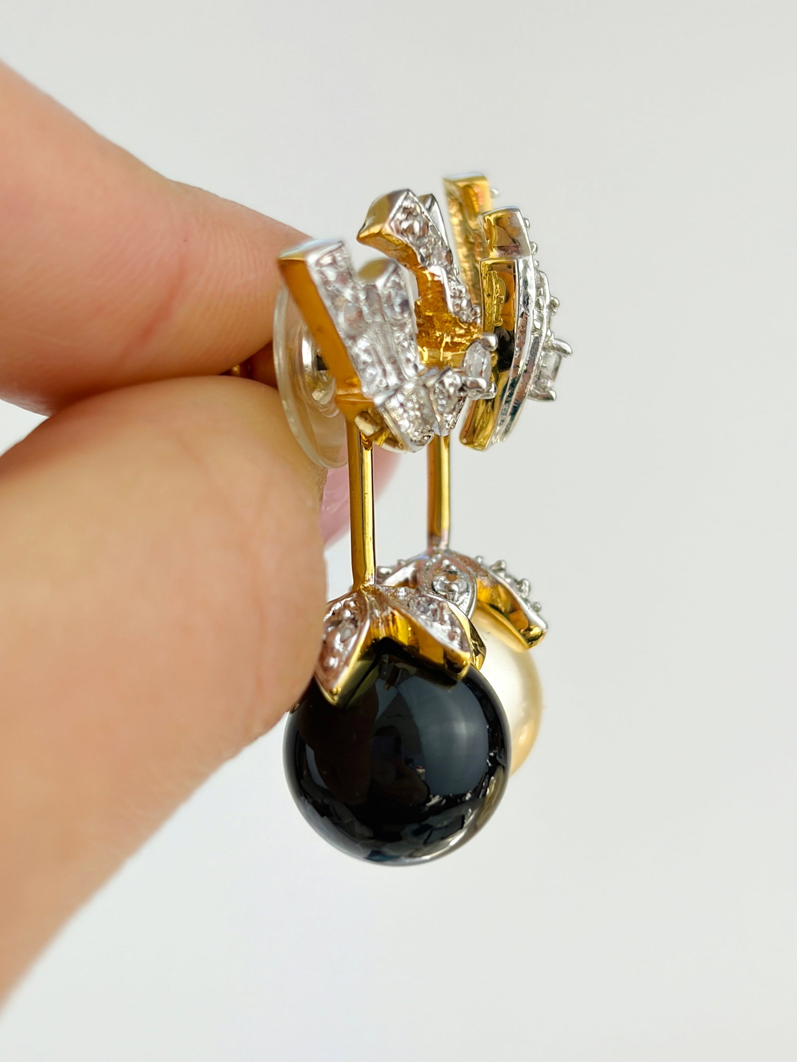 VINTAGE CAMROSE & KROSS JBK EARRINGS WITH INTERCHANGEABLE DROP - 7