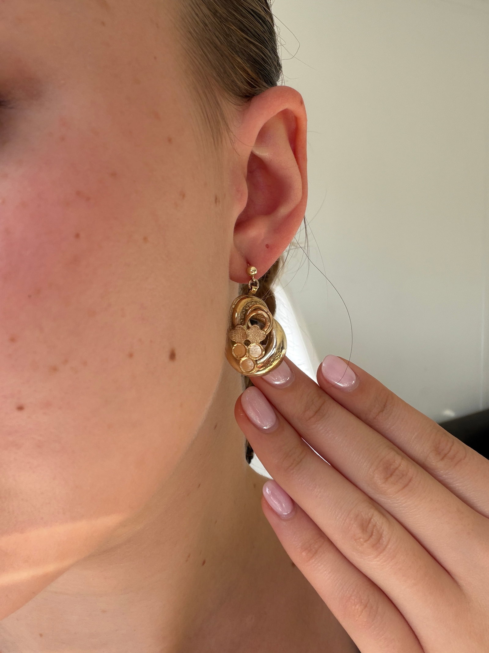 Antique fancy drop earrings - 7