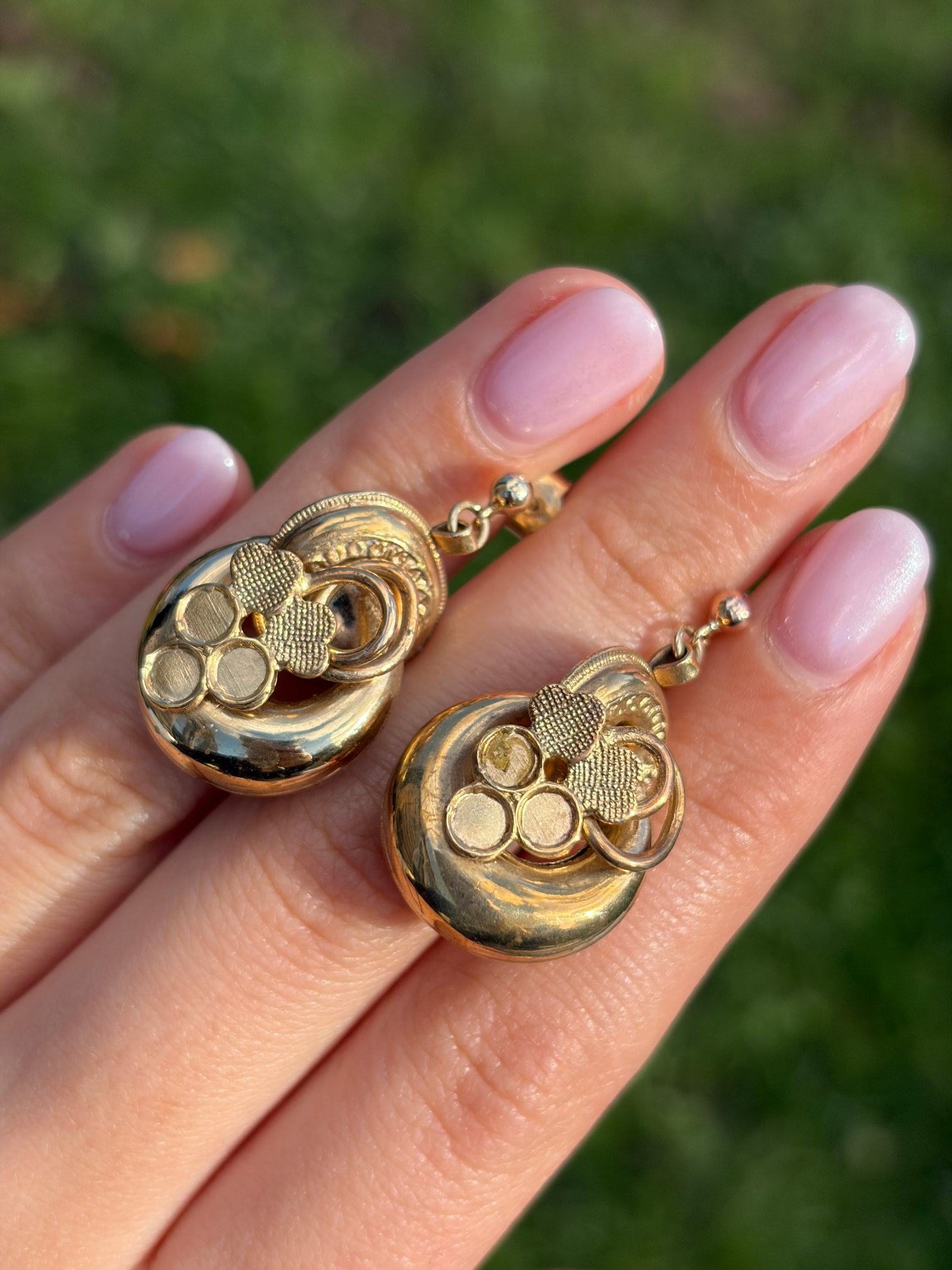 Antique fancy drop earrings - 8