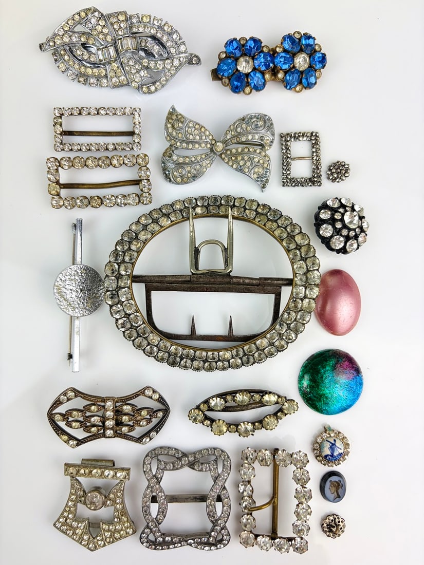MIXED LOT 2x Antique Double Clip Brooches and More (1 of 5)