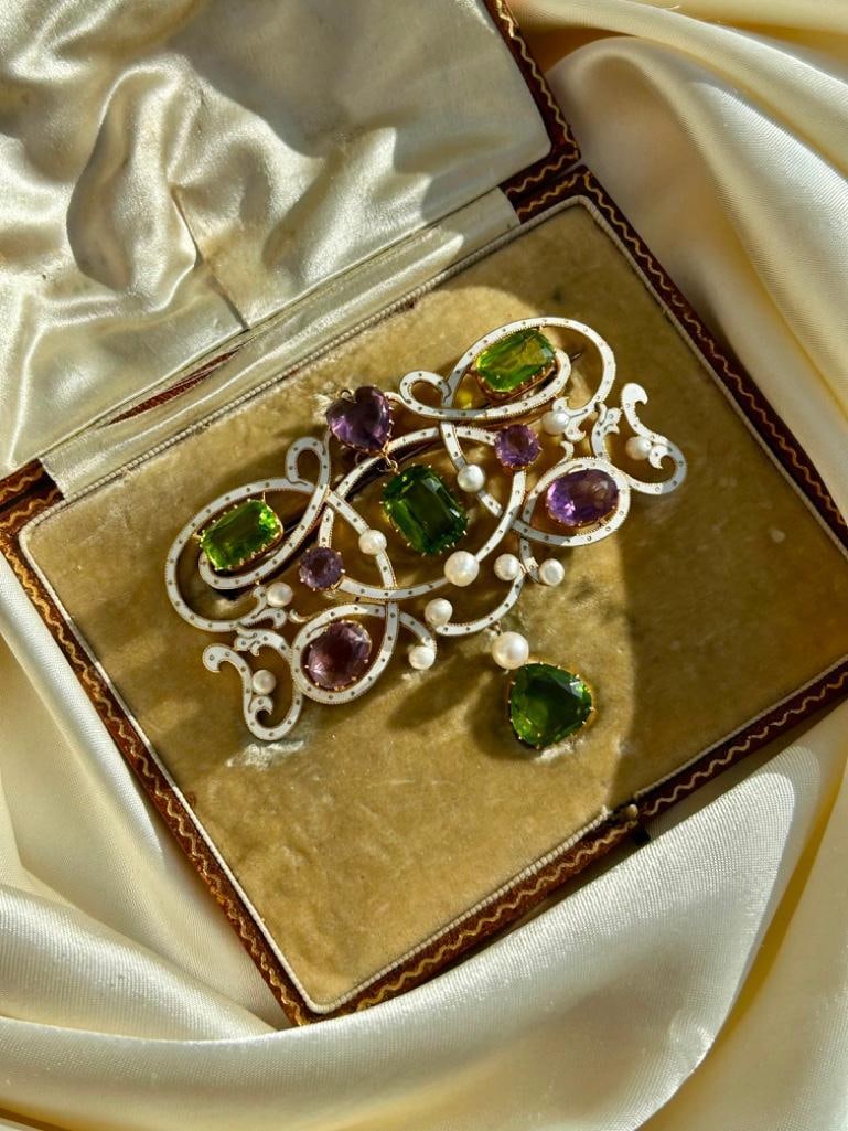 Extra Large Museum Quality Suffragette Brooch/Pendant in 18ct Yellow Gold in Original Box - 2