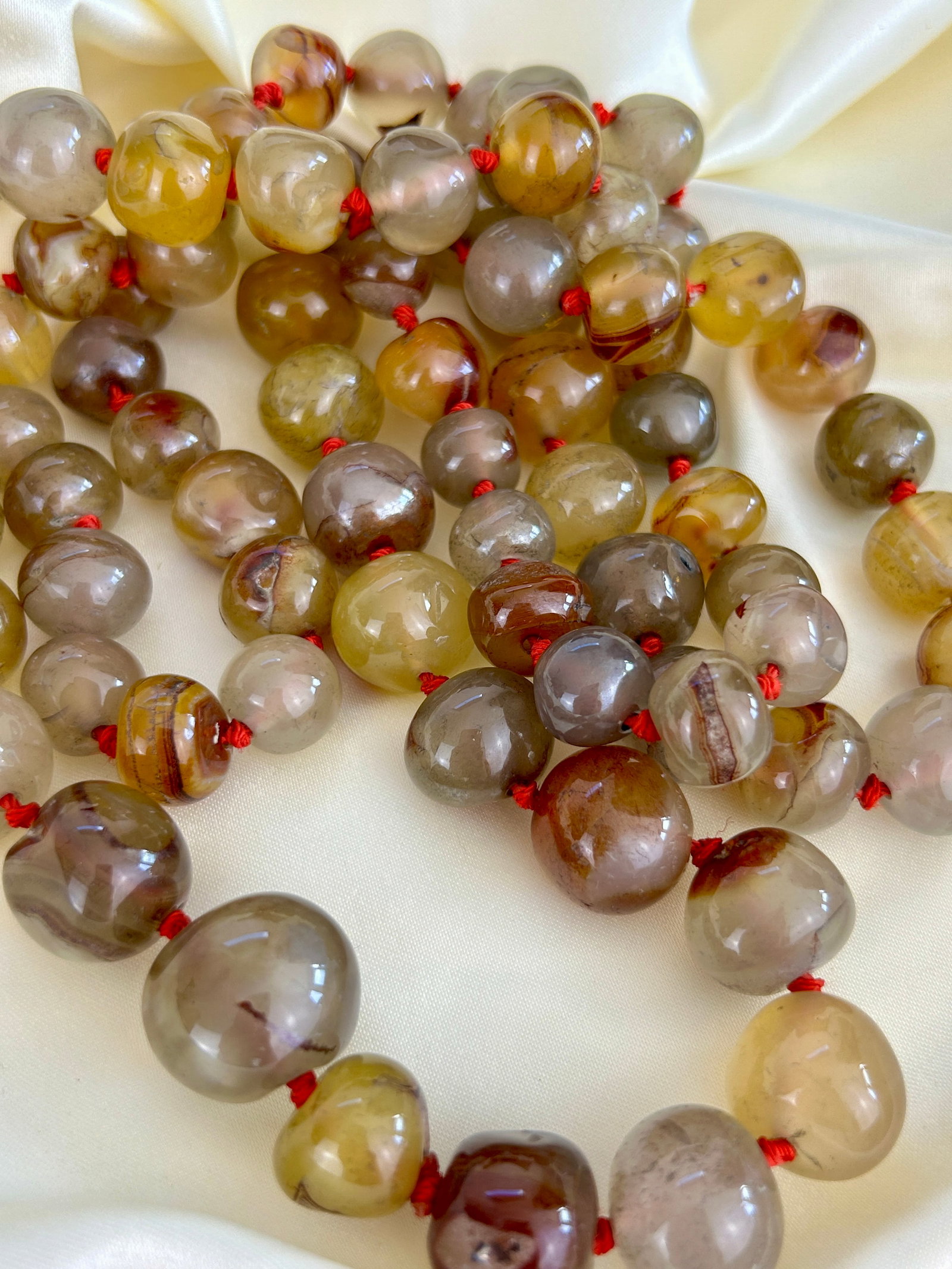 EXTRA Long Agate Bead Necklace - 4