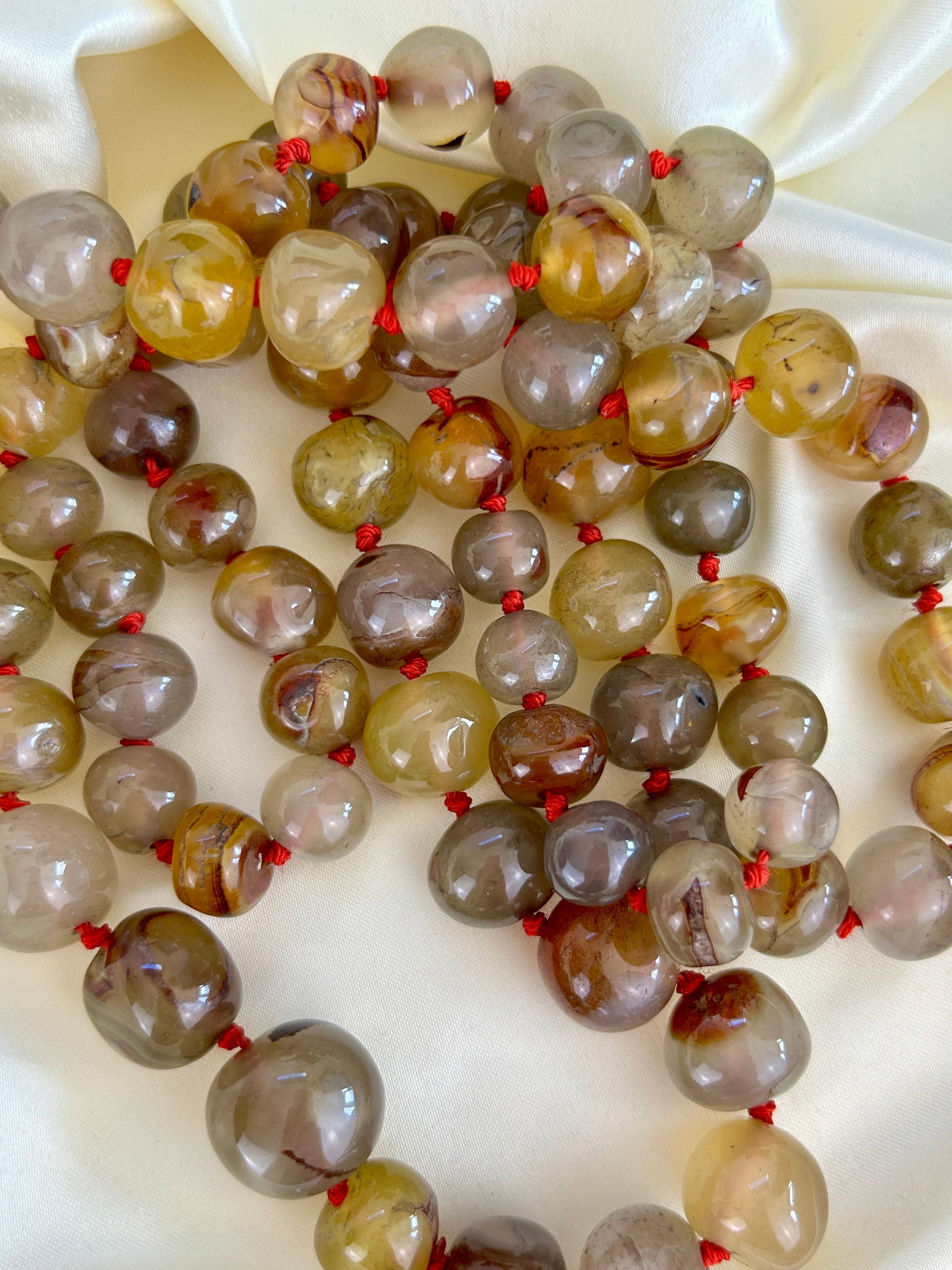 EXTRA Long Agate Bead Necklace - 5