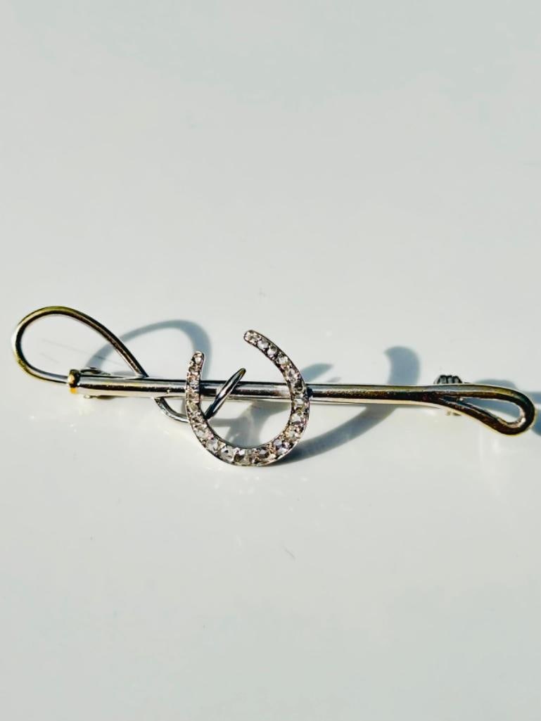 Antique Rose Cut Diamond and Ruby Brooch with Hanging Pearl Heart in Gold the sweetest brooch mea - 9