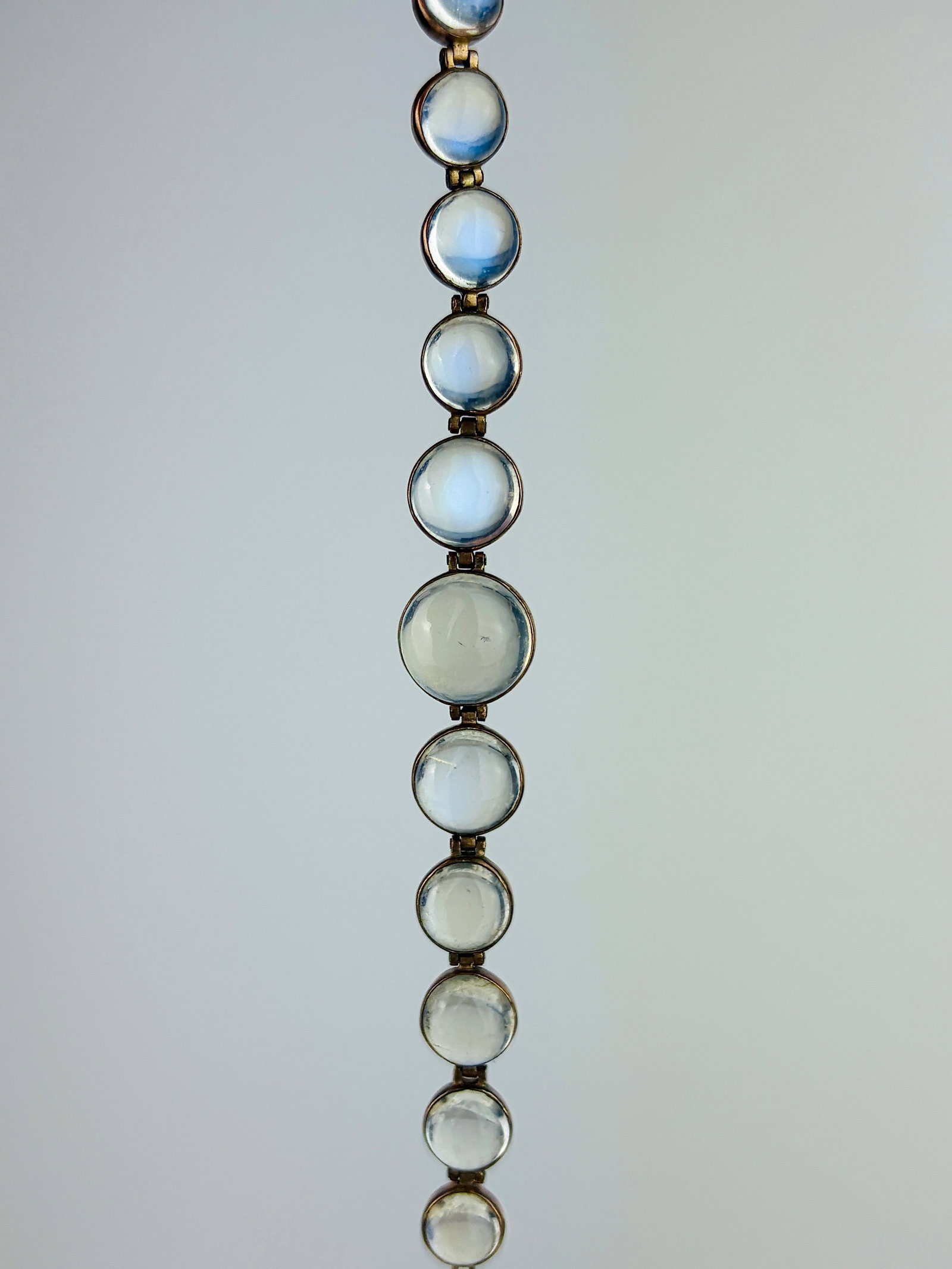 Antique Cabochon Moonstone Graduated Bracelet in Gold (1 of 8)