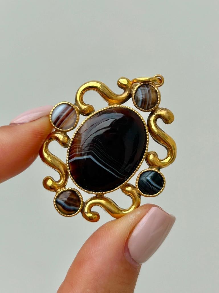 Antique Large Agate Pendant (1 of 3)