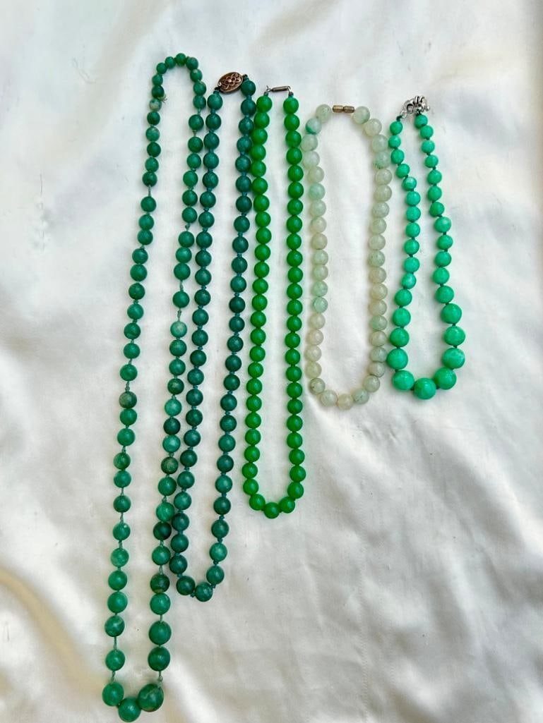 Mixed Lot of Jadite Necklaces Beads - 2