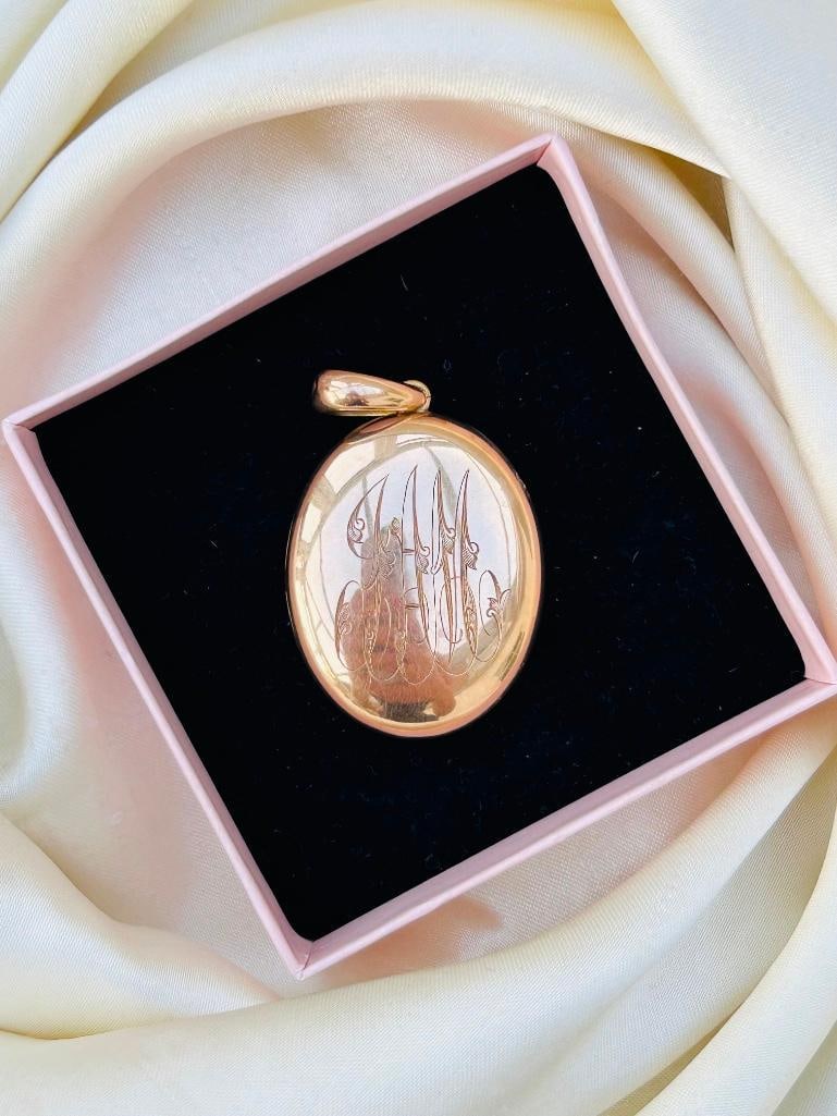 Heavy Antique 15ct Yellow Gold Locket Pendant - 5