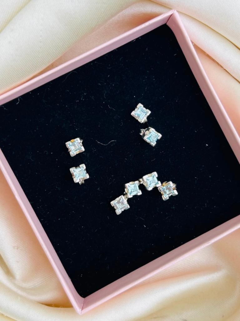 4 Pairs of Silver Earrings (1 of 2)