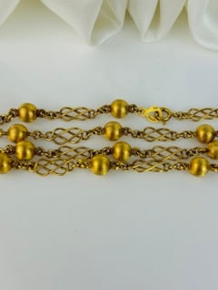 18ct Yellow Gold Ball and Infinity Link Chain Necklace - 5