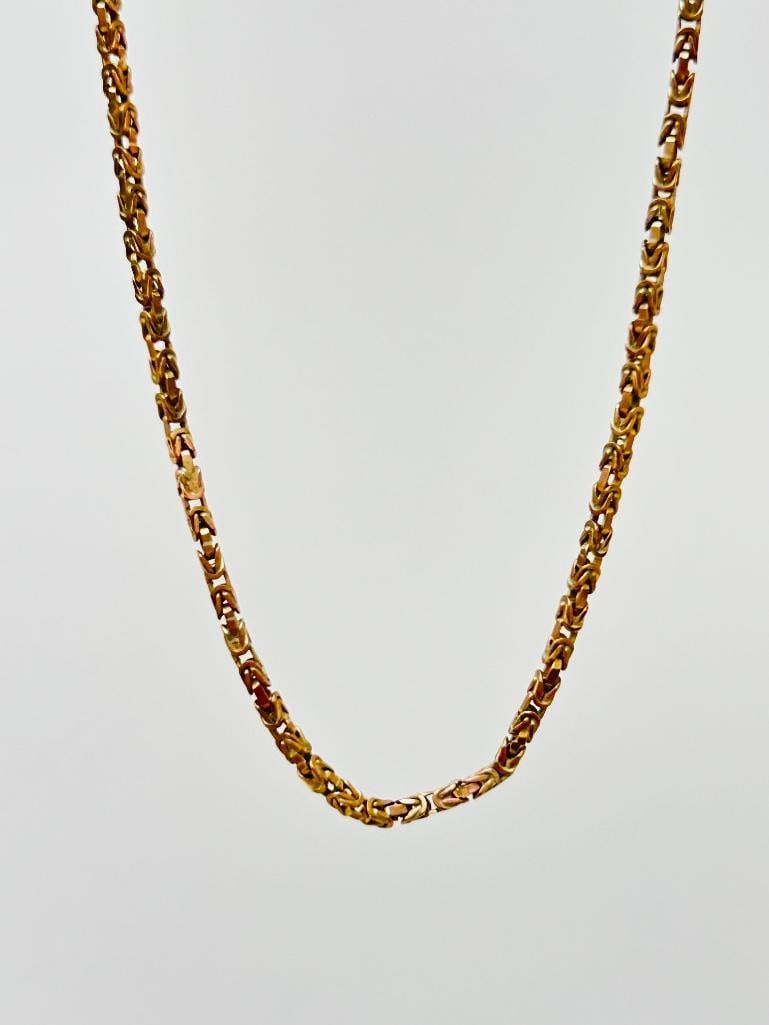 Antique Vintage 9ct Gold Ornate Link Chain Necklace (1 of 6)