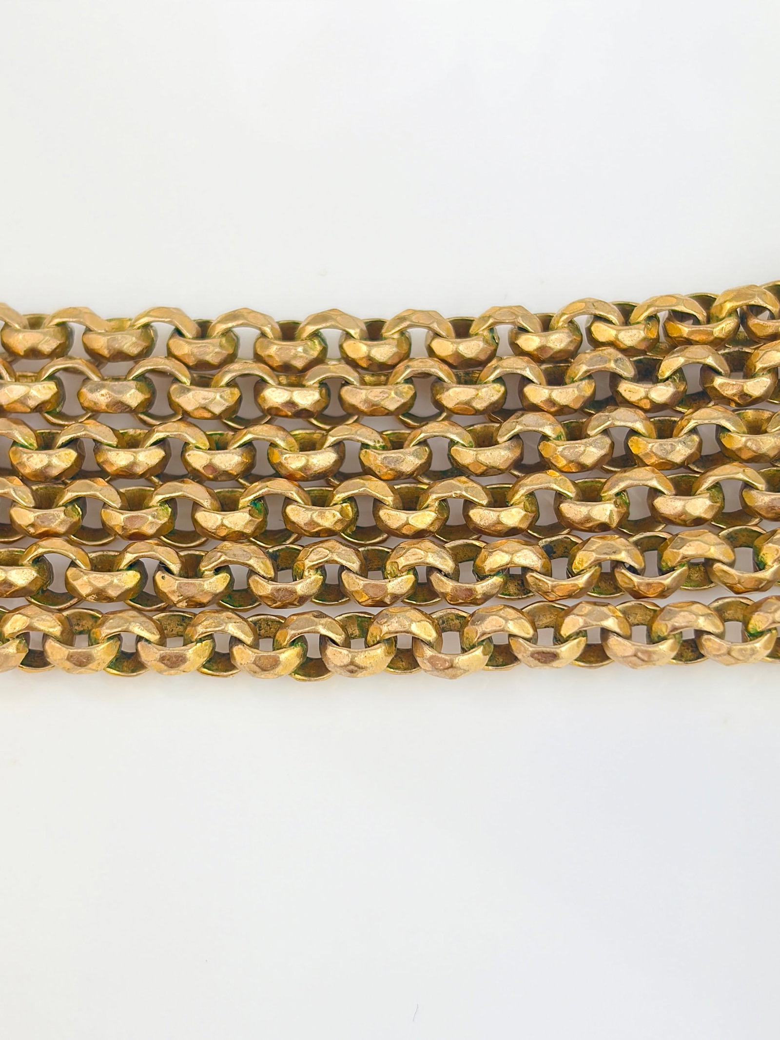 ANTIQUE YELLOW METAL LONGGUARD CHAIN WITH DOGCLIP - 2