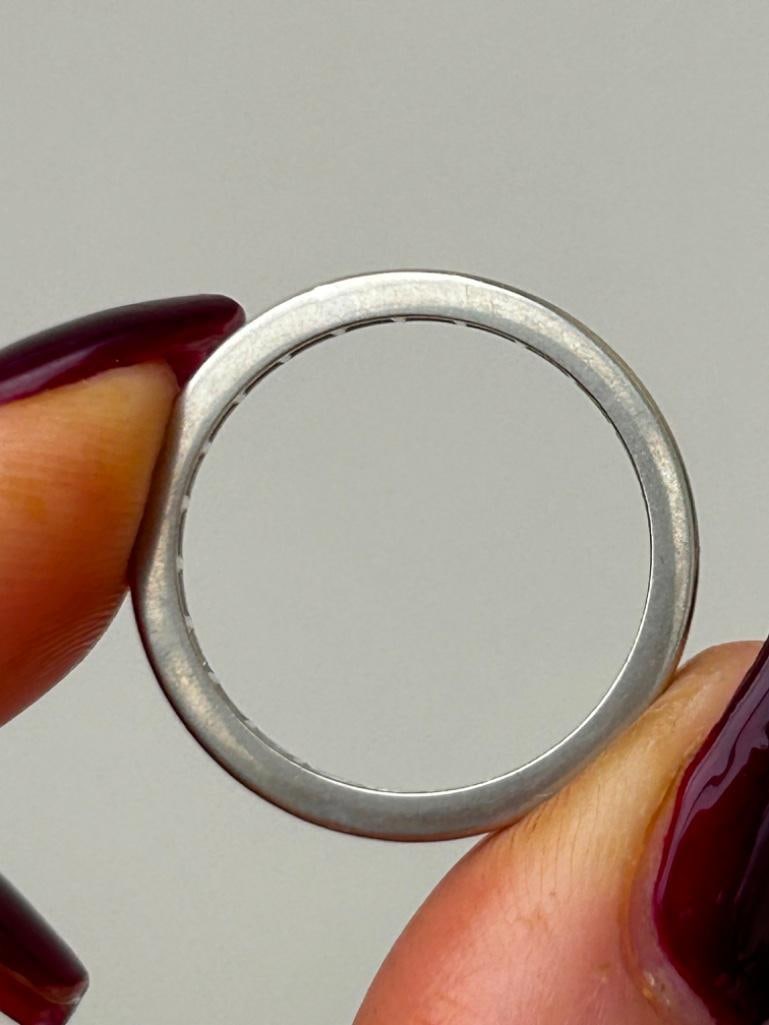 Wonderful Ruby Full Eternity Band Ring in White Gold - 8