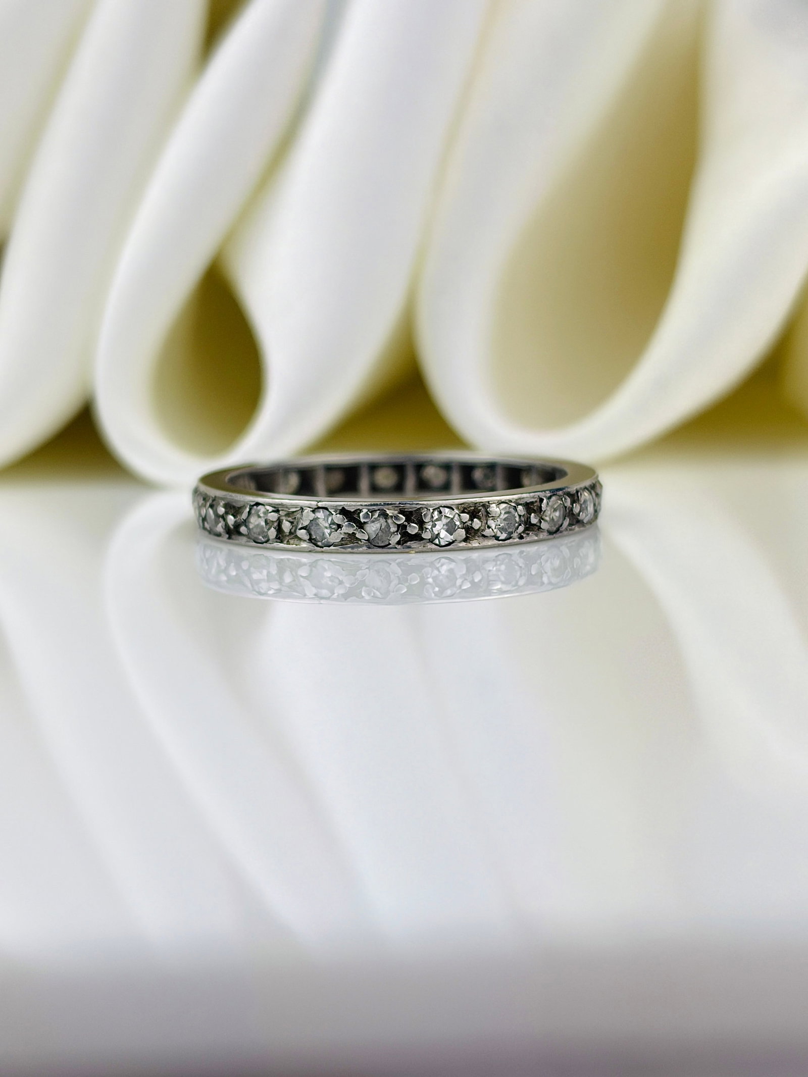 antique diamond full eternity band ring - 2