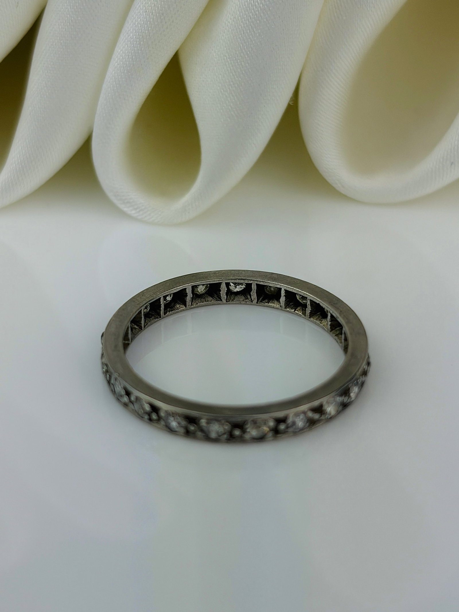 antique diamond full eternity band ring - 3
