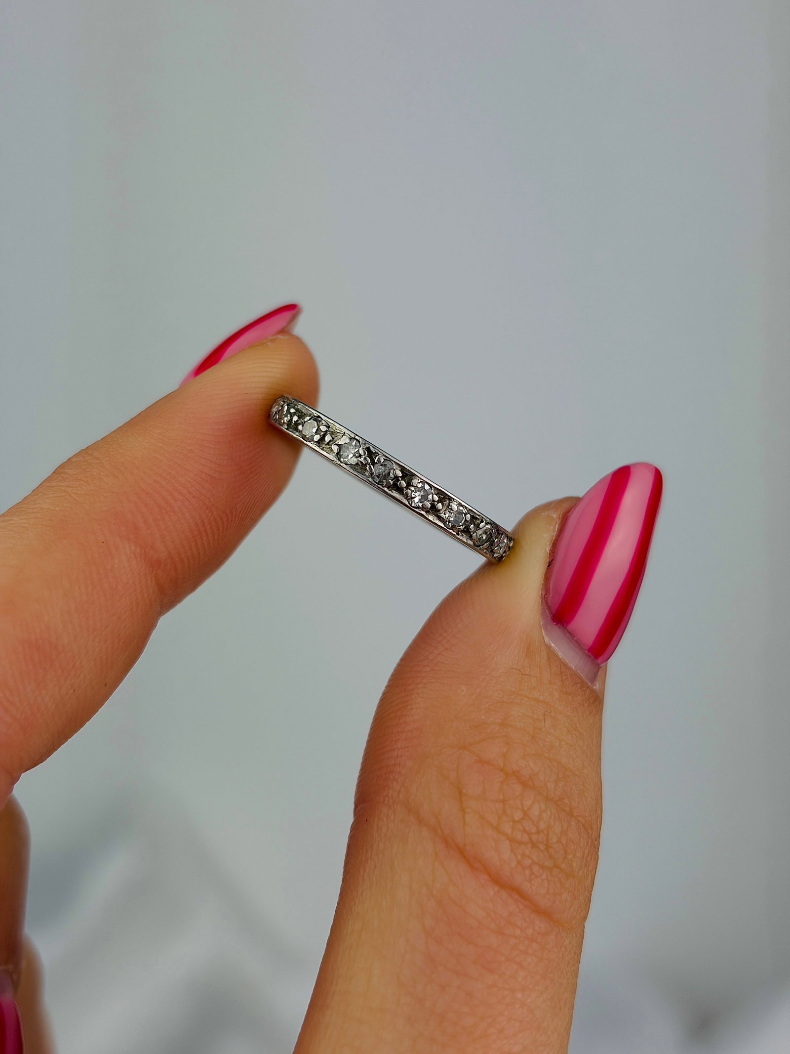antique diamond full eternity band ring - 4