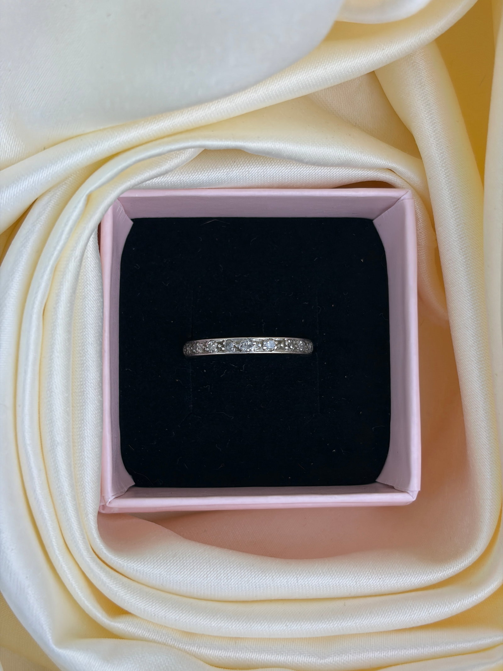 antique diamond full eternity band ring - 6