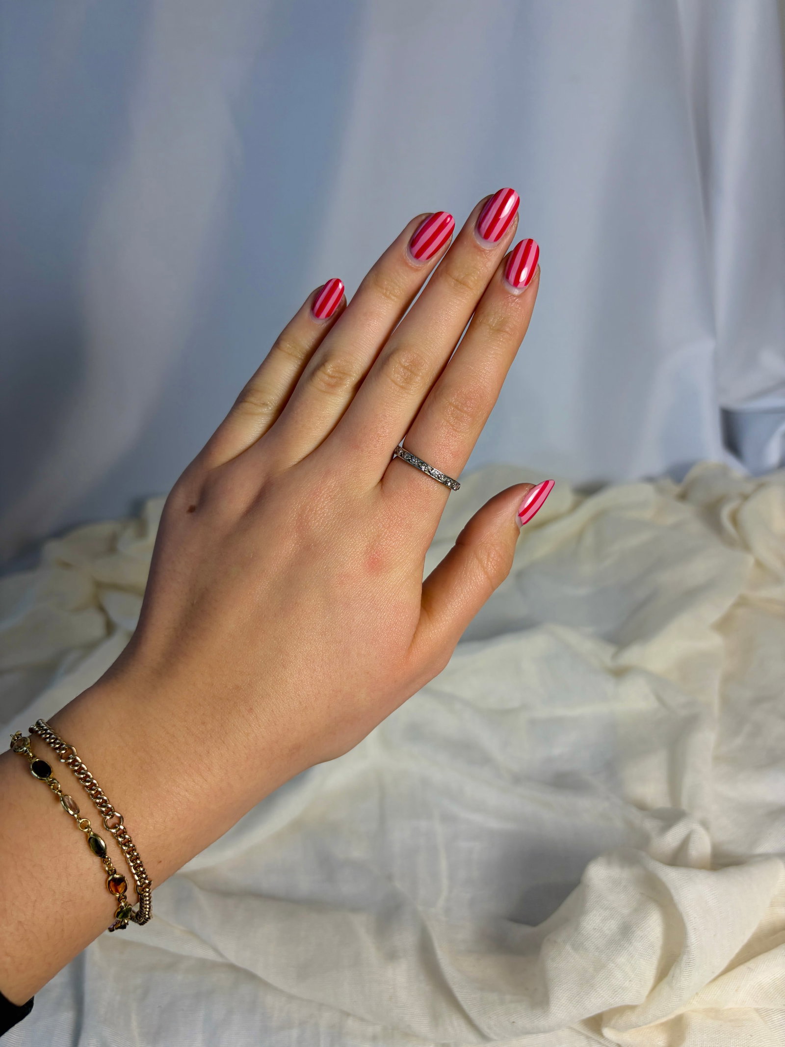 antique diamond full eternity band ring - 7