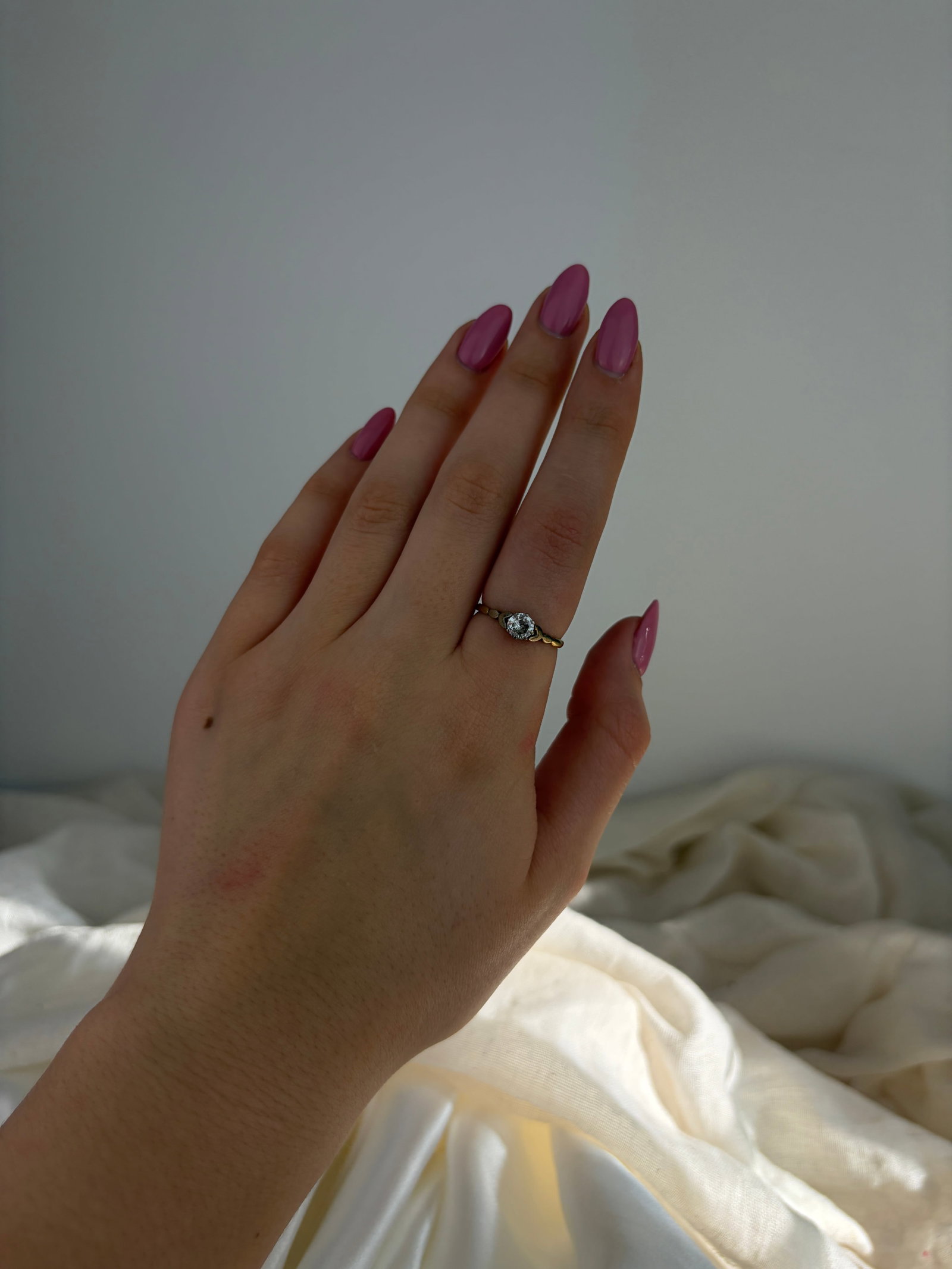 ANTIQUE .50PT DIAMOND SOLITAIRE RING IN 18CT YELLOW GOLD AND PLATINUM - 8
