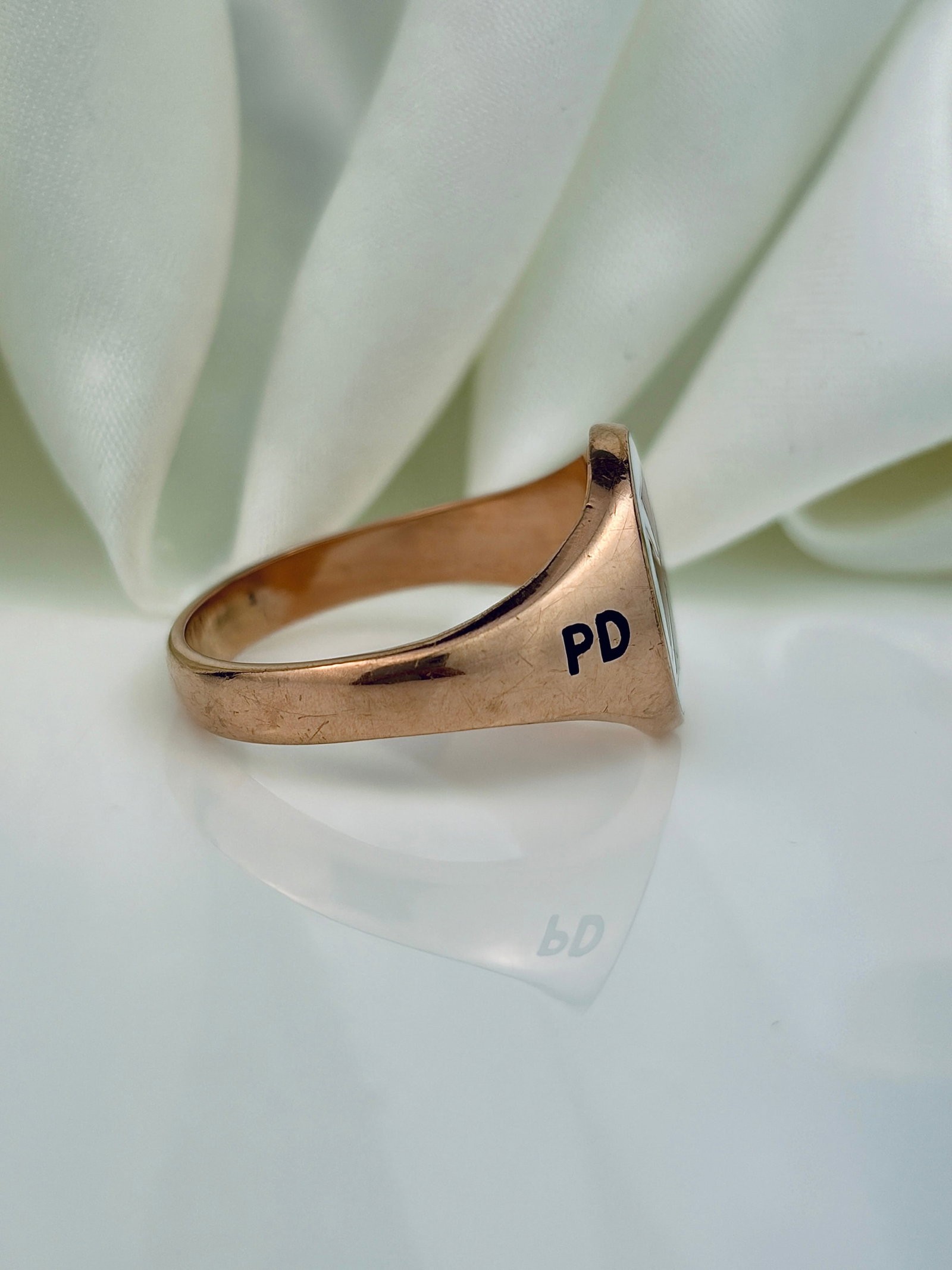 MASONIC 9CT GOLD KNIGHTS TEMPLAR RING WITH PD EP ENGRAVING - 2