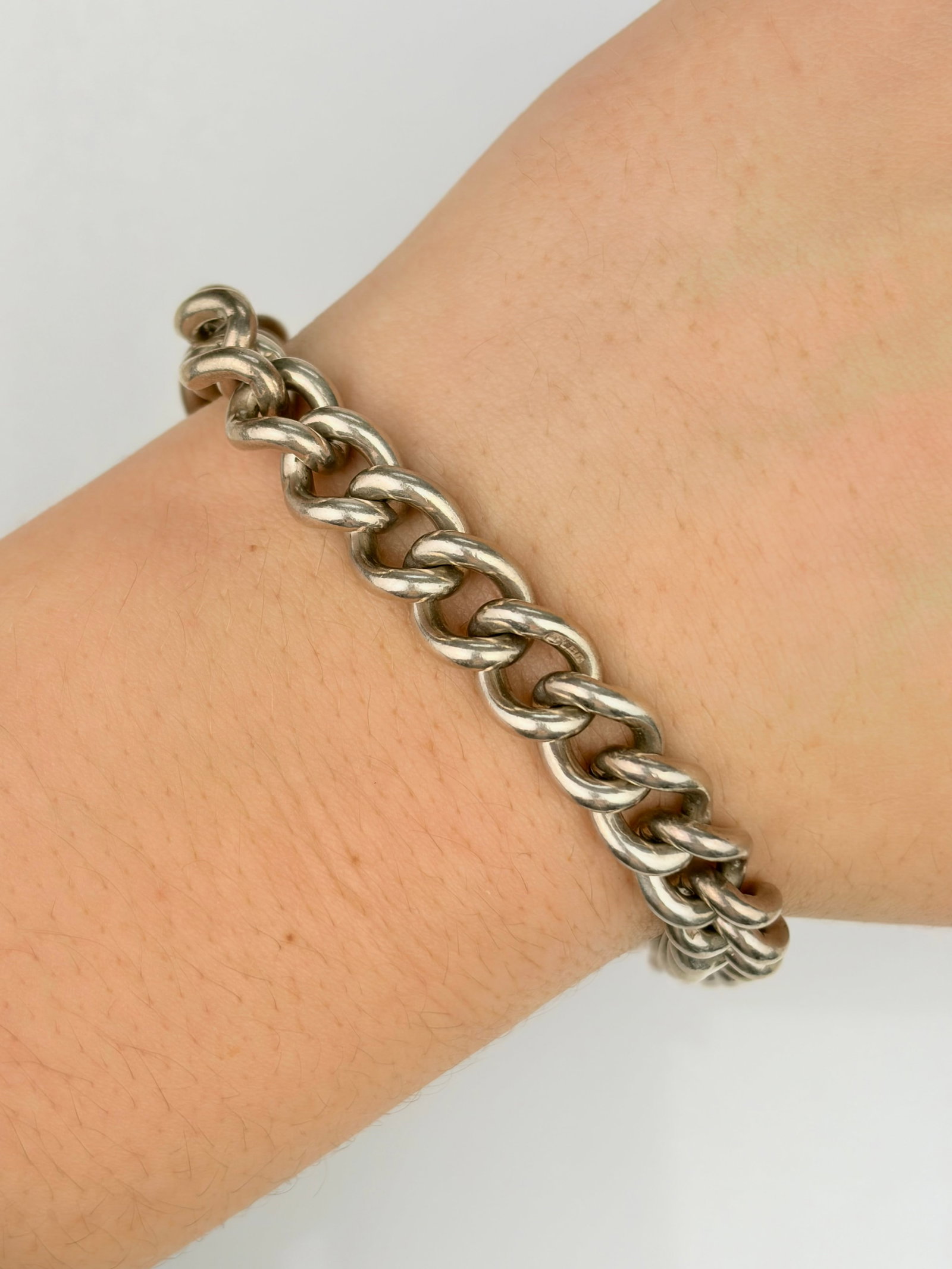 CHUNKY SILVER HEART PADLOCK BRACELET - 3