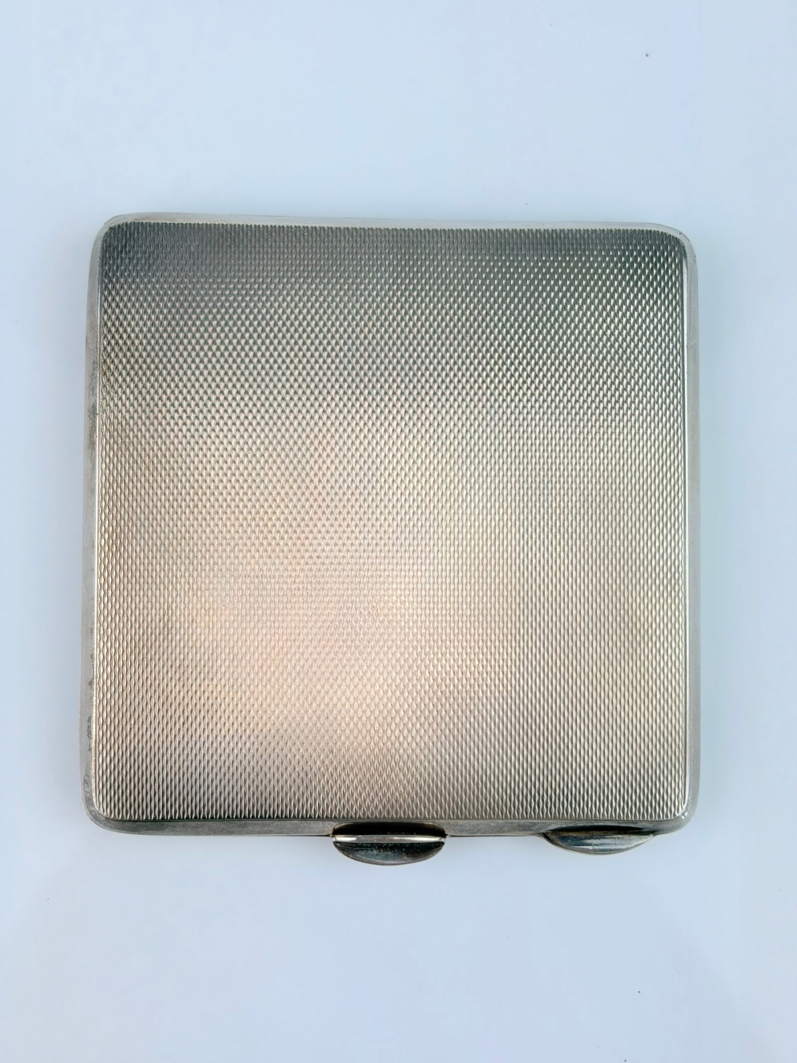ANTIQUE SILVER WITH GOLD OVERLAY DECCO MAKEUP COMPACT - 2