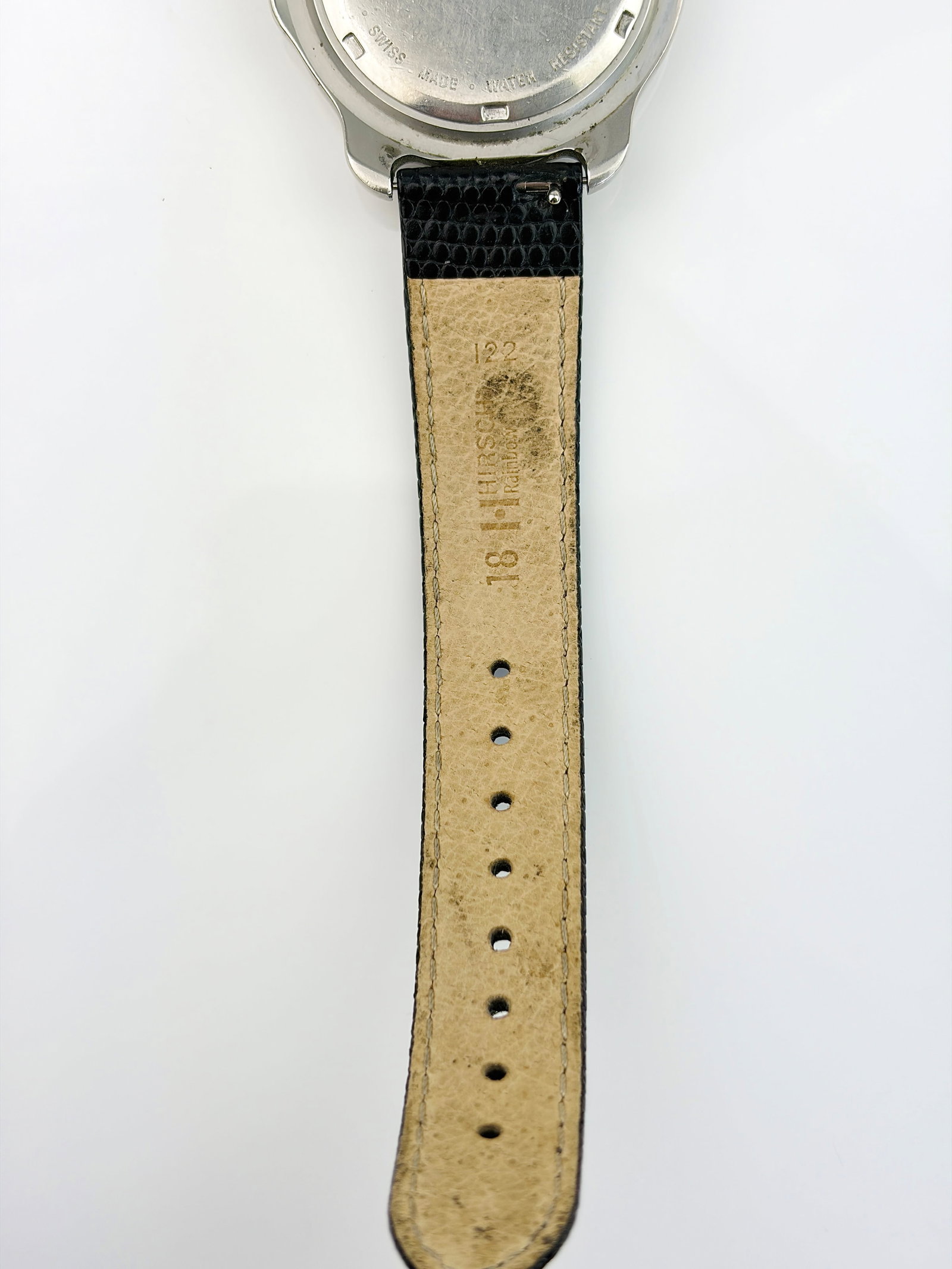 SWISS ARMY VICTORINOX ORIGINAL FIELD WATCH WHITE DIAL AND BLACK LEATHER STRAPS - 5