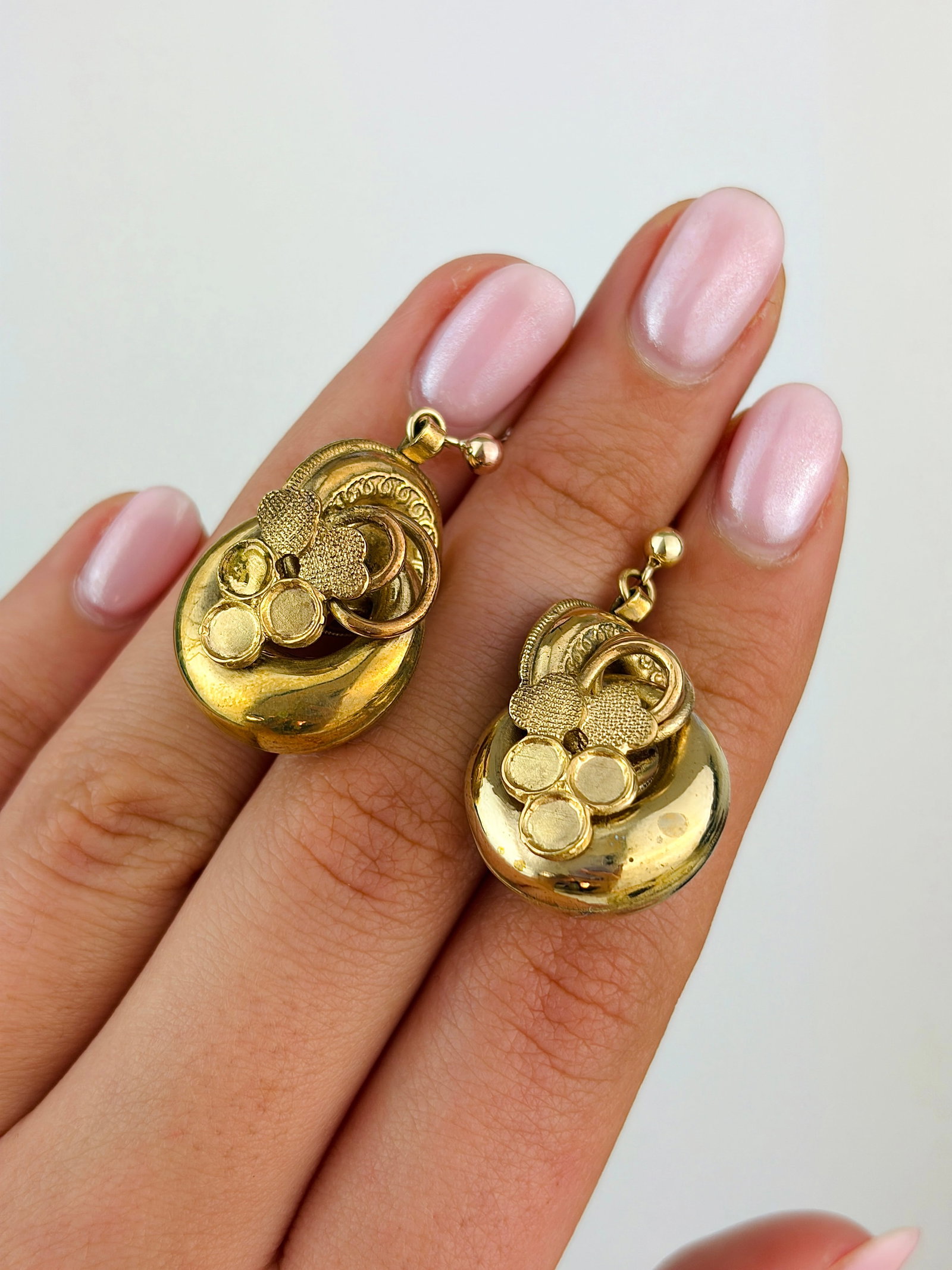 Antique fancy drop earrings - 5