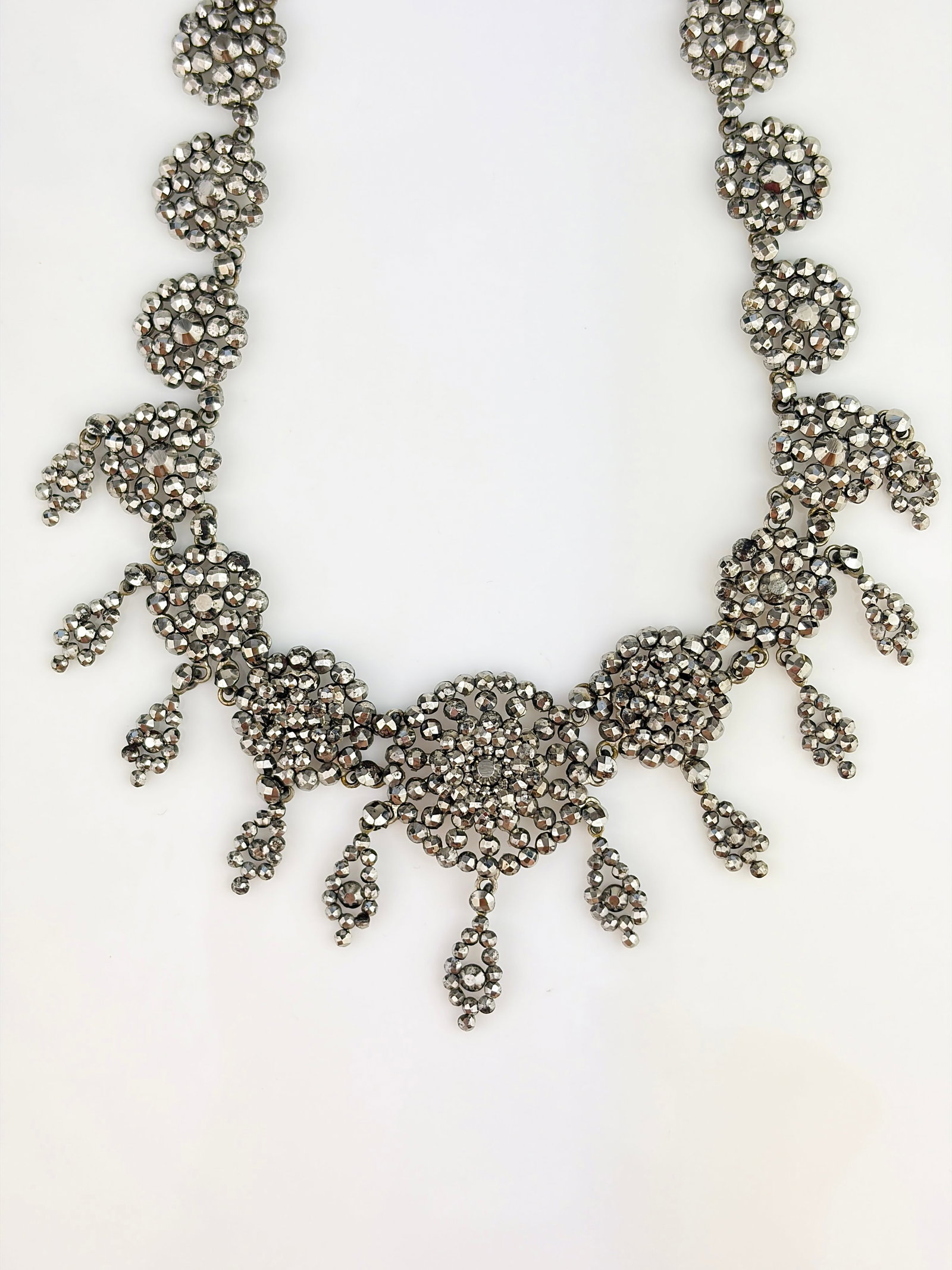 ANTIQUE GEORGIAN CUT STEEL NECKLACE (1 of 10)