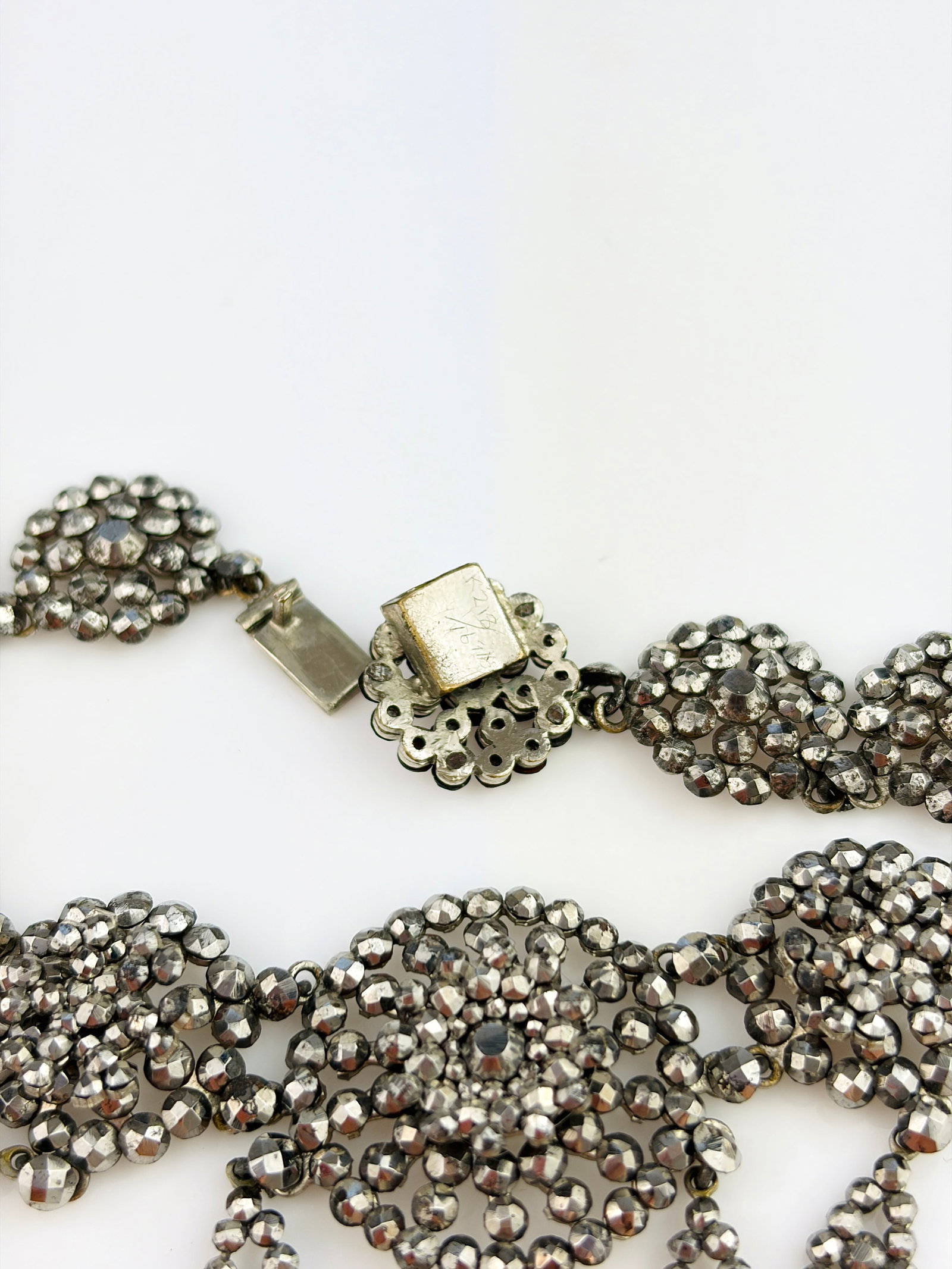 ANTIQUE GEORGIAN CUT STEEL NECKLACE - 7