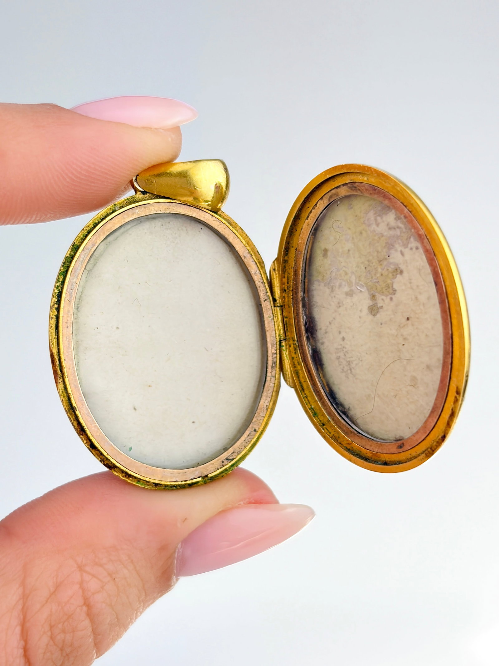 ANTIQUE 18CT YELLOW GOLD RUBY AND PEARL LOCKET PENDANT - 8