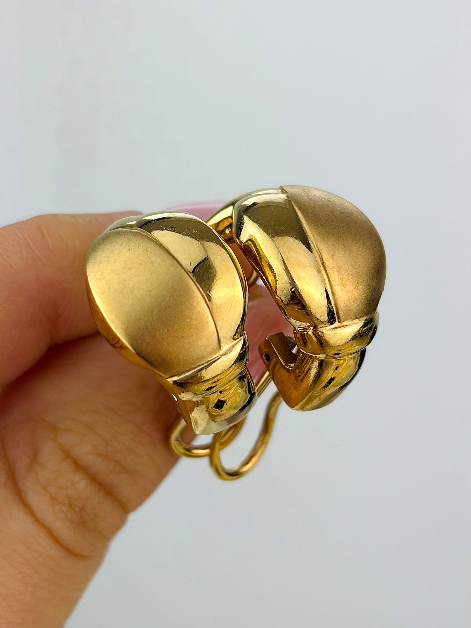 Vintage Auro 24 Carat Yellow Gold Plated Earrings
