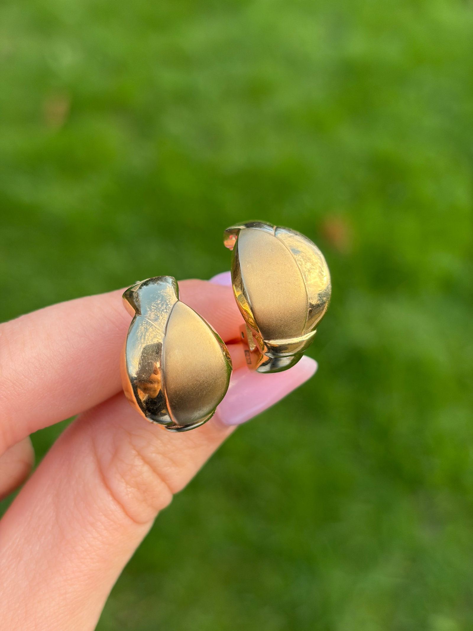 Vintage Auro 24 Carat Yellow Gold Plated Earrings - 8