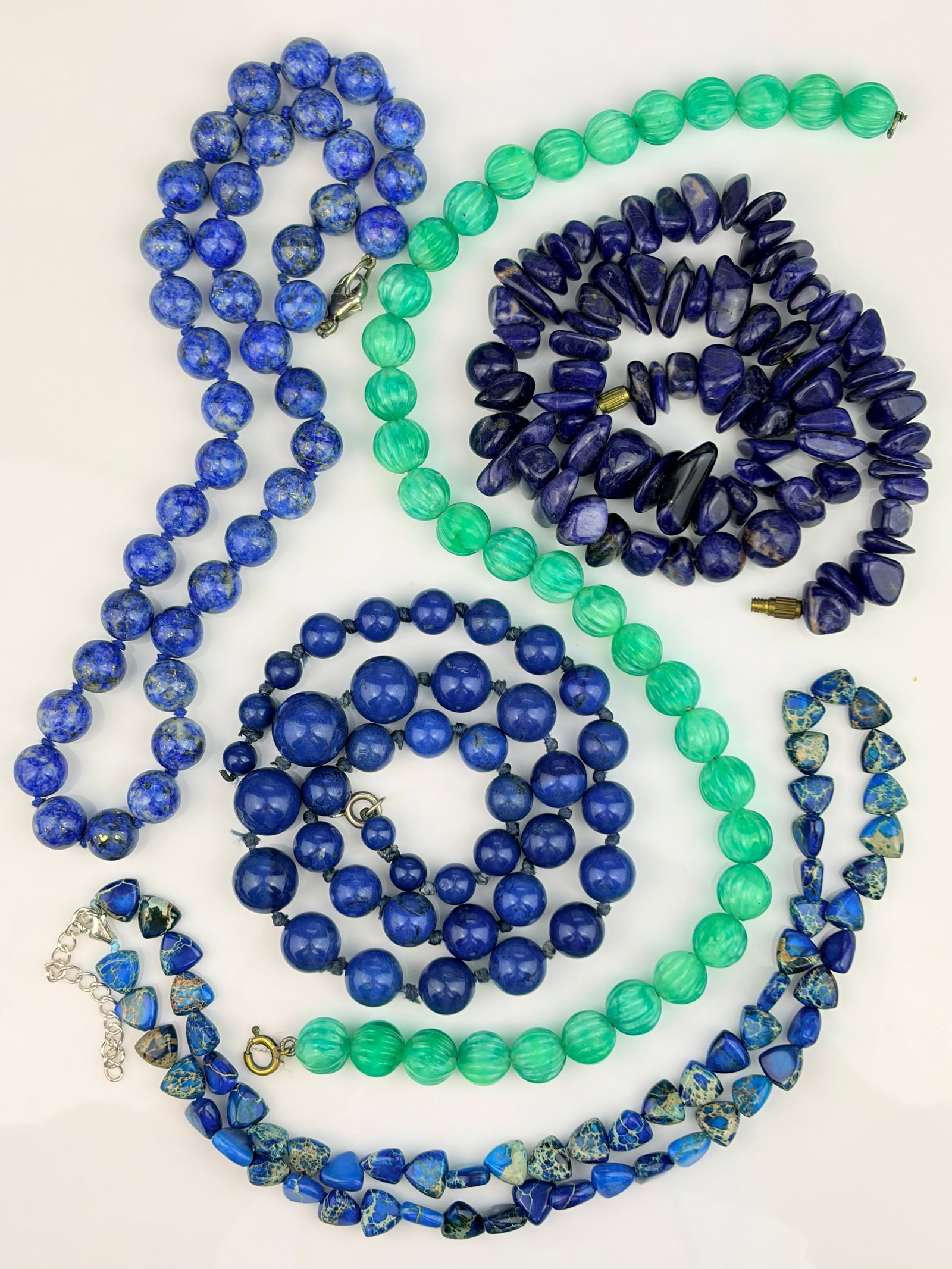 MIXED LOT - LAPIS BEADED NECKLACES ETC (1 of 5)