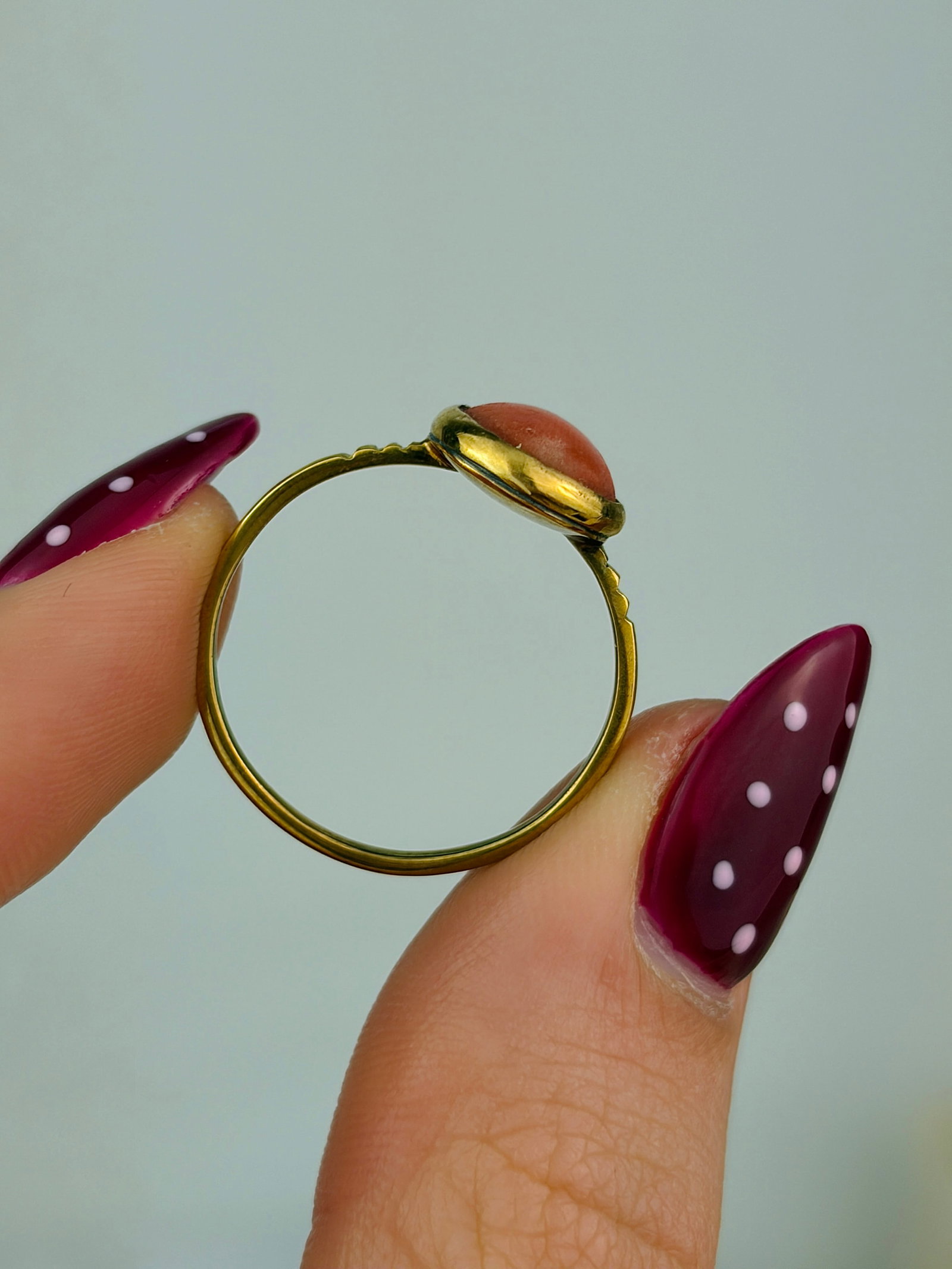 antique yellow gold ring - 6